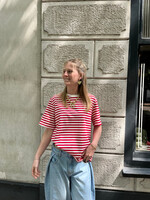 Flo Boutique T-shirt Mace Stripe Red