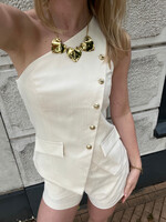 Flo Boutique One Shoulder Gilet Doortje Beige