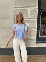 Flo Boutique Top Fien Blue/White