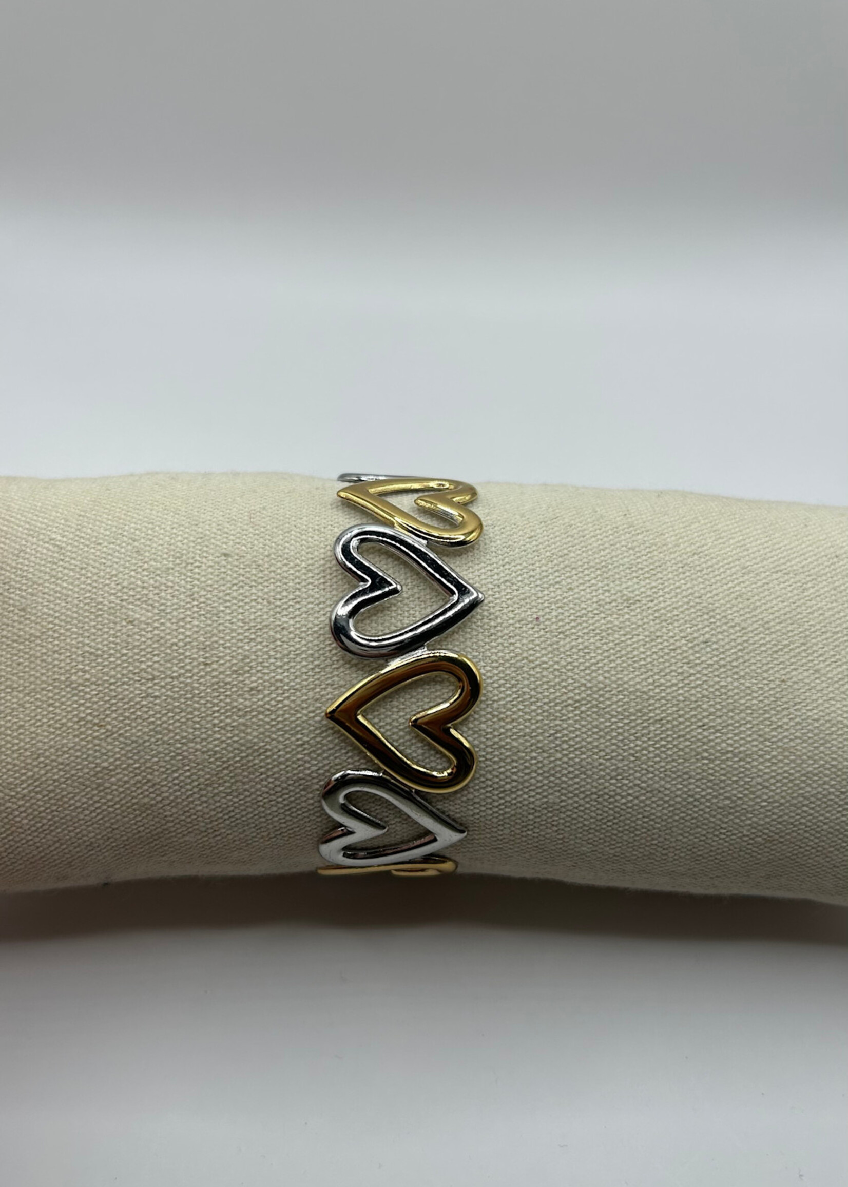 Flo Boutique Big Heart Bangle Zilver/Goud