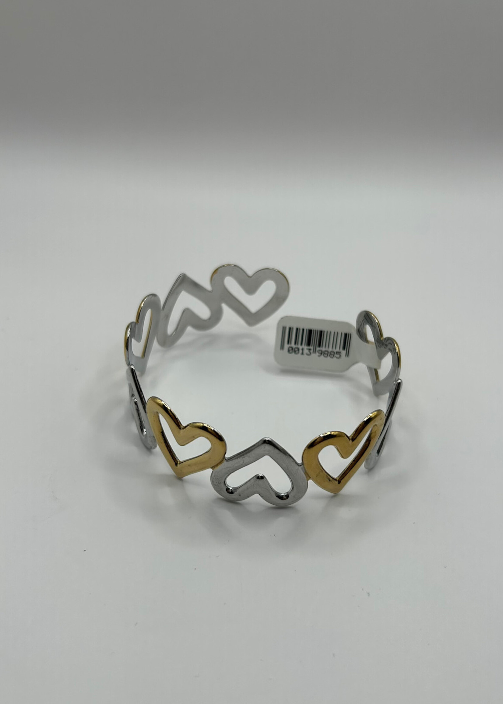 Flo Boutique Big Heart Bangle Zilver/Goud
