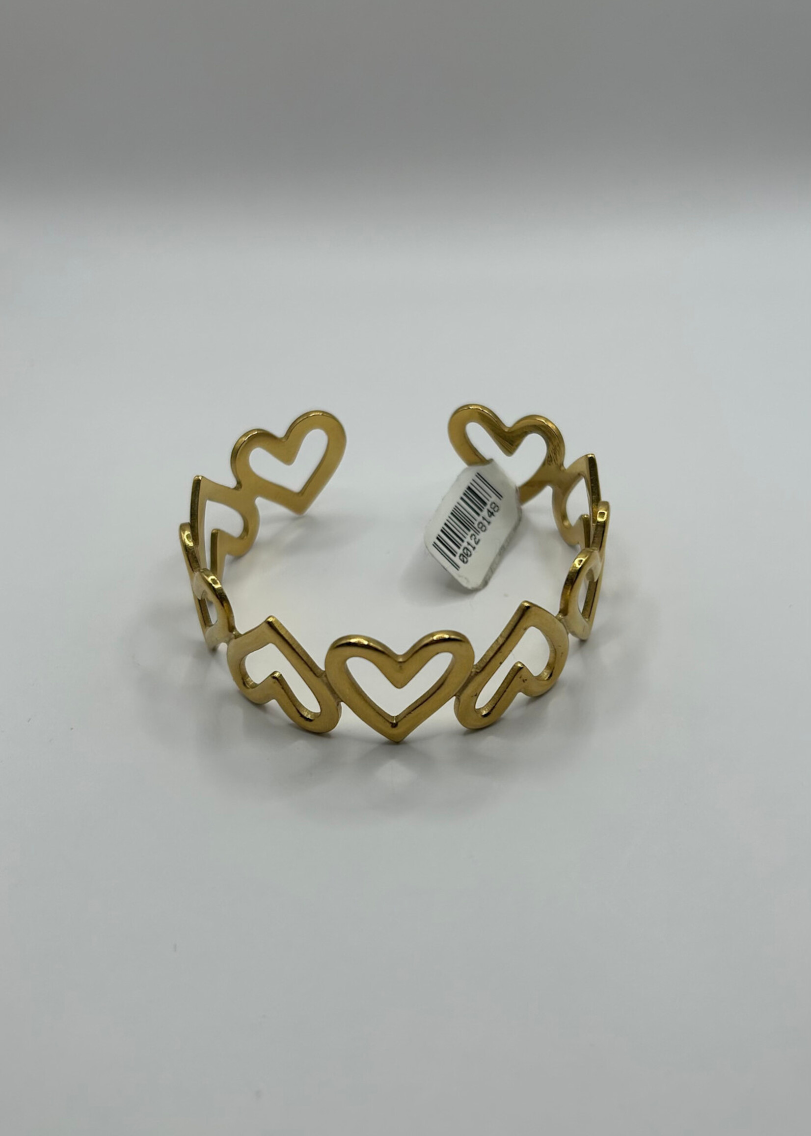 Flo Boutique Big Heart Bangle goud