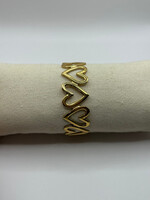 Flo Boutique Big Heart Bangle goud