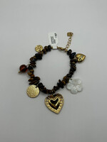 Flo Boutique Bedelarmband Brown Stones