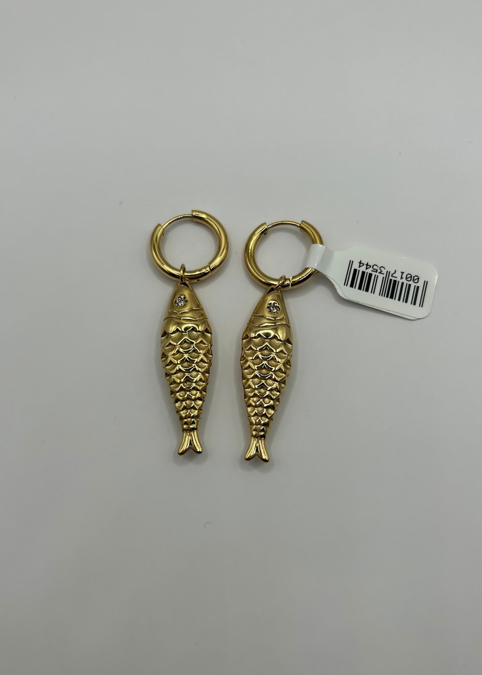 Flo Boutique Oorbellen Fish Gold