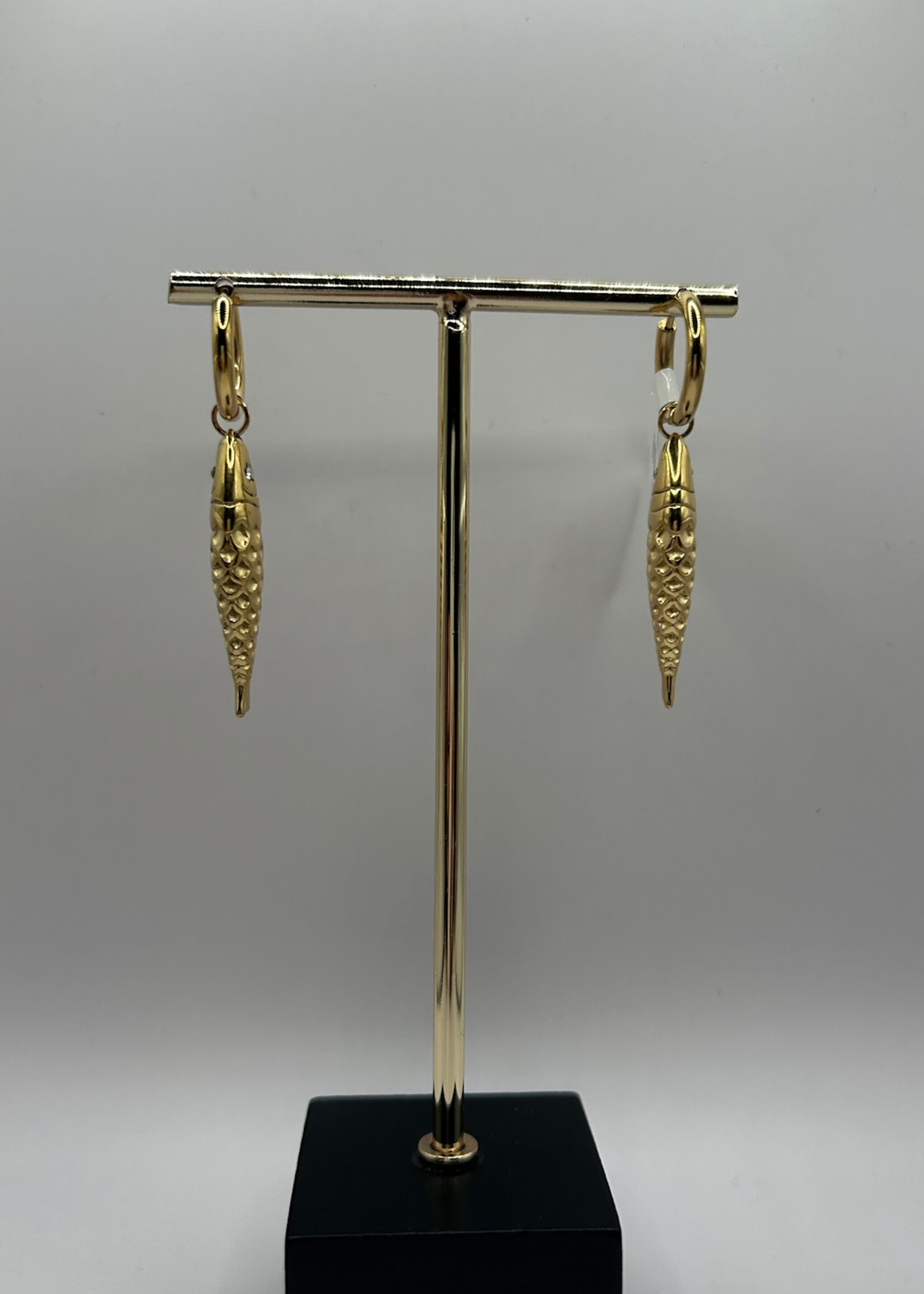 Flo Boutique Oorbellen Fish Gold