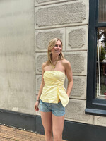 Flo Boutique Strapless Bow Top Sabien Yellow