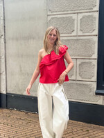 Flo Boutique One Shoulder Top Vivere Red