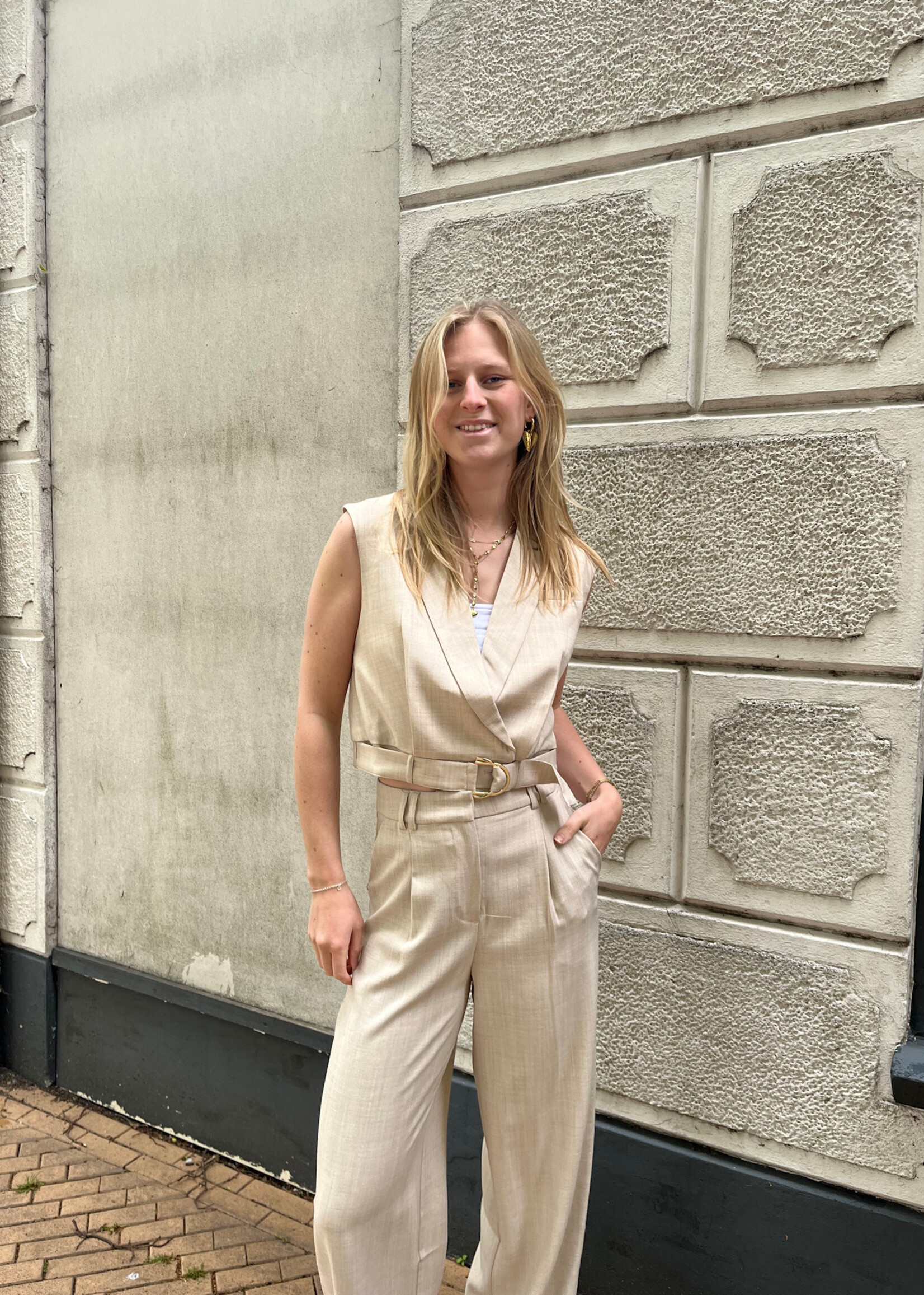 Flo Boutique Gilet Zaar Beige