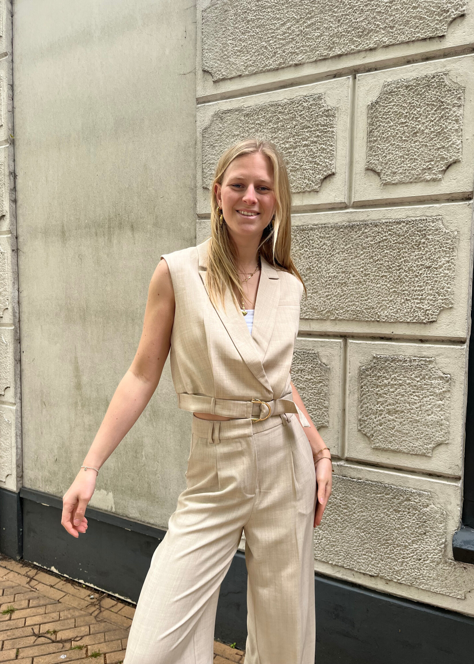 Flo Boutique Gilet Zaar Beige