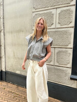 Flo Boutique Ruit Blouse Mies Black