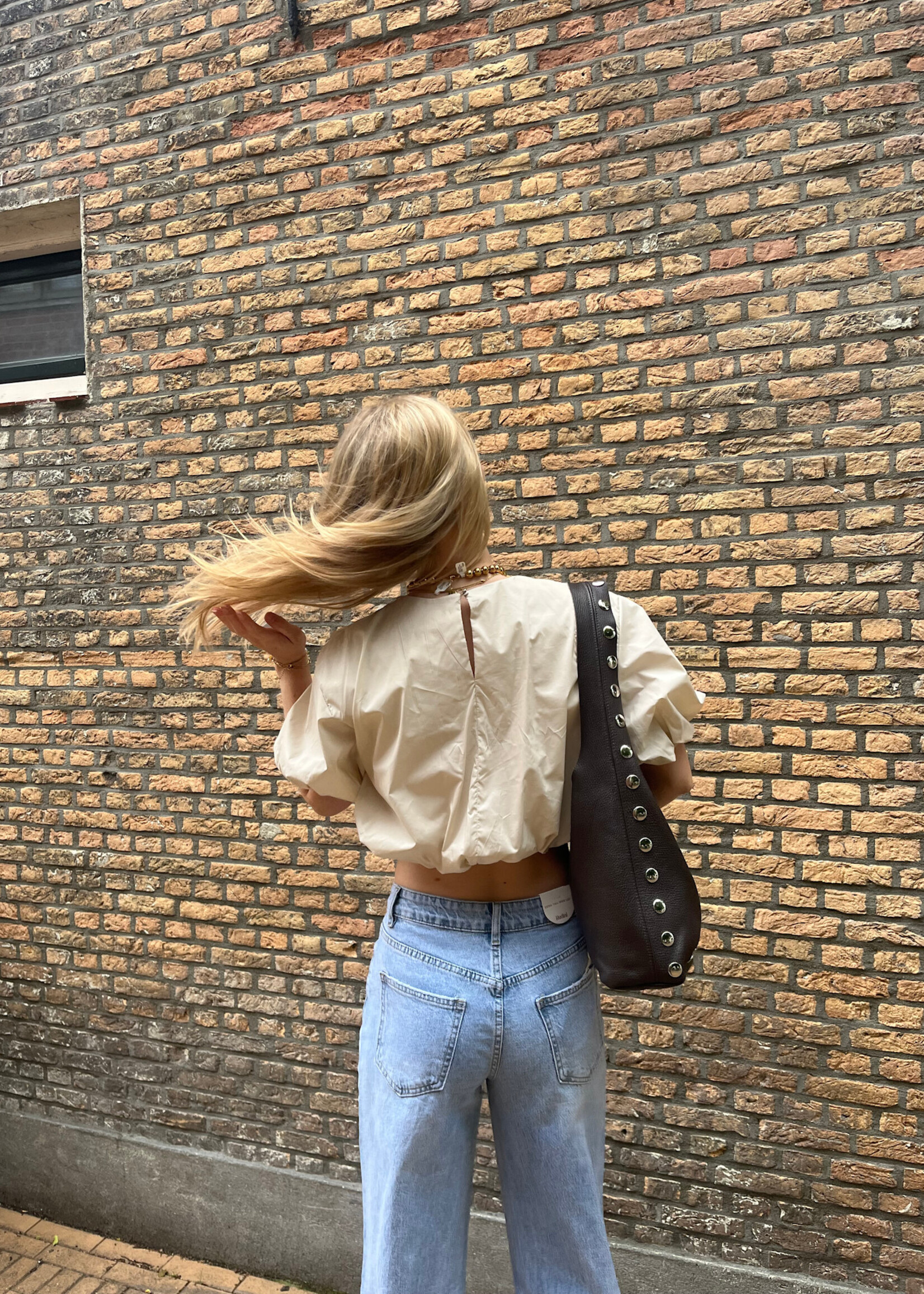 Flo Boutique Cropped Top Inez Beige