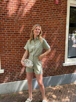 Flo Boutique Denim Playsuit Nour Green