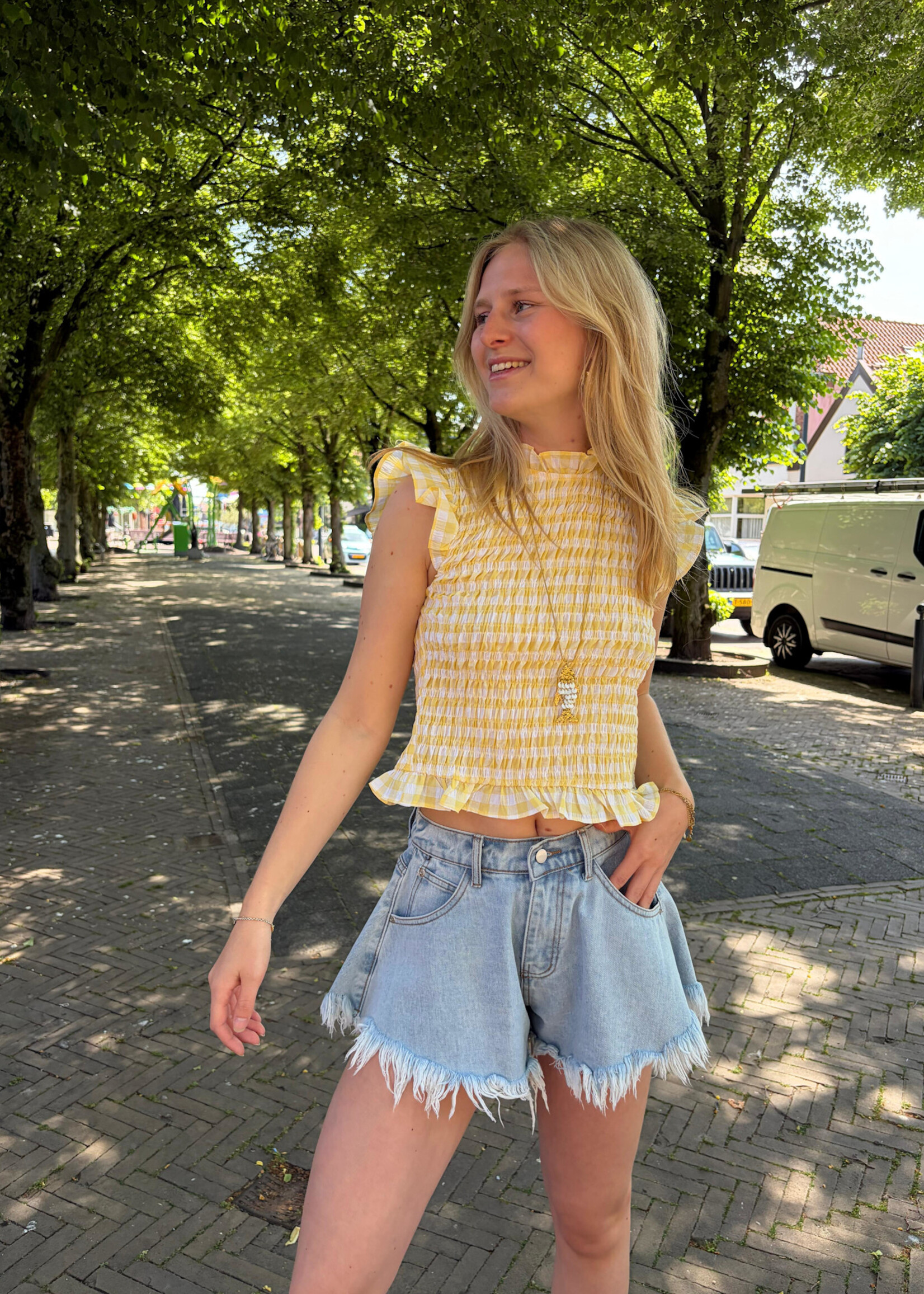 Flo Boutique Top Veer Yellow