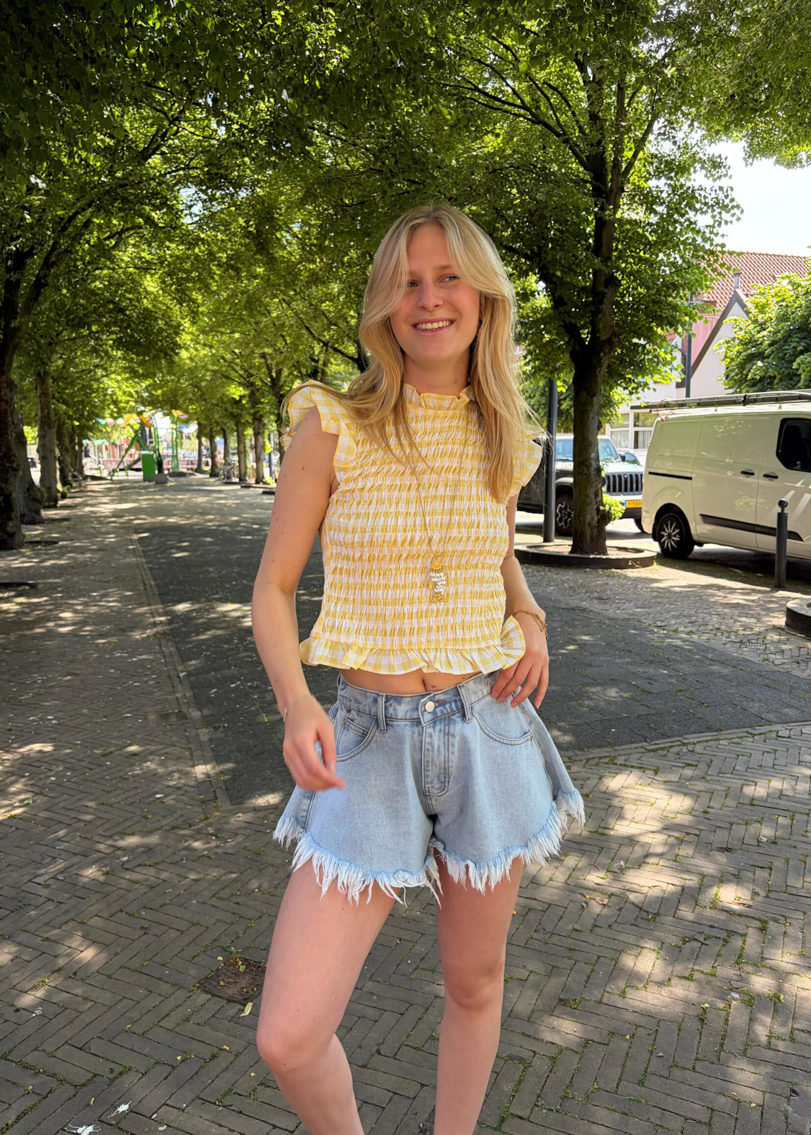 Flo Boutique Top Veer Yellow