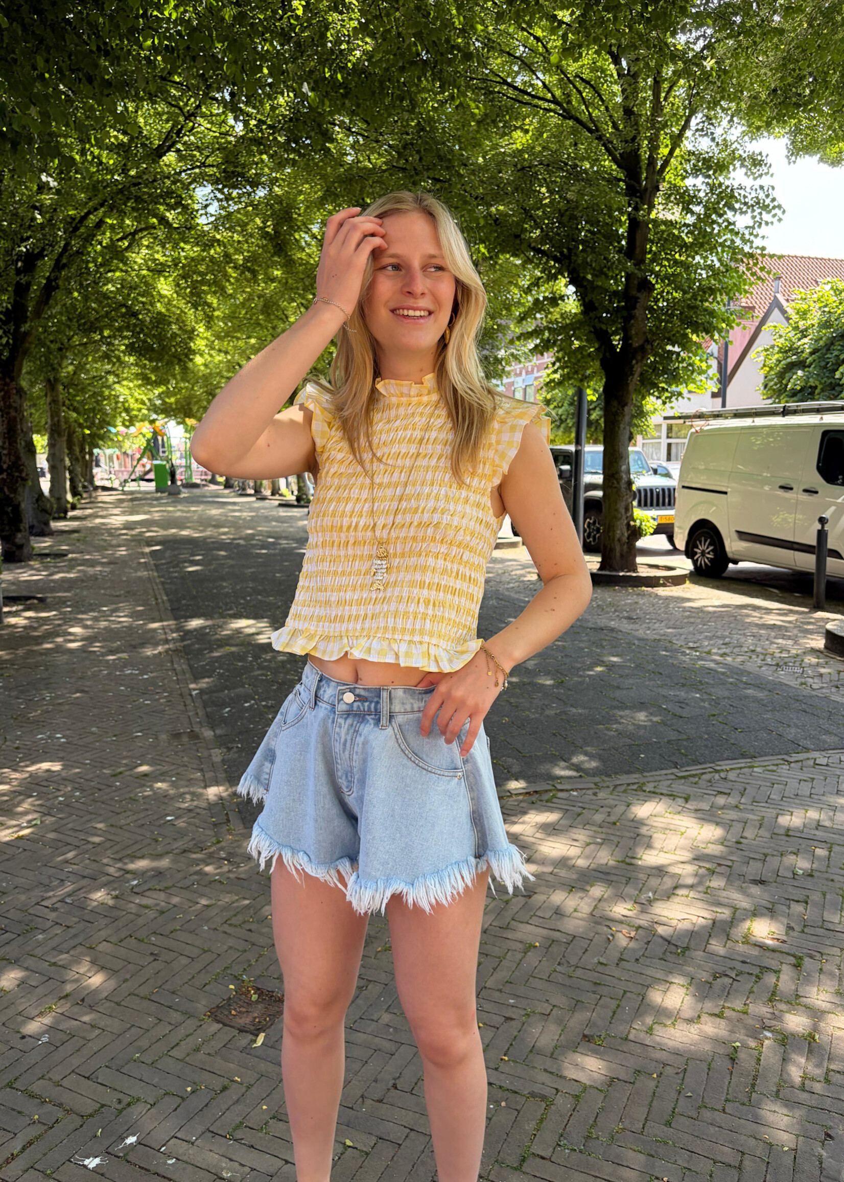 Flo Boutique Top Veer Yellow