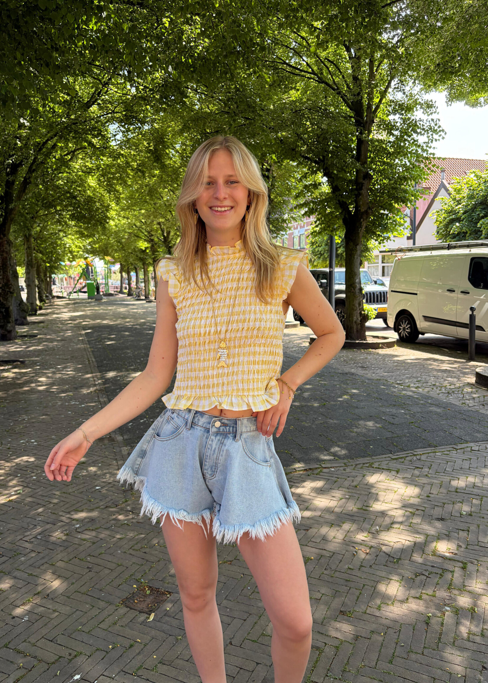 Flo Boutique Top Veer Yellow