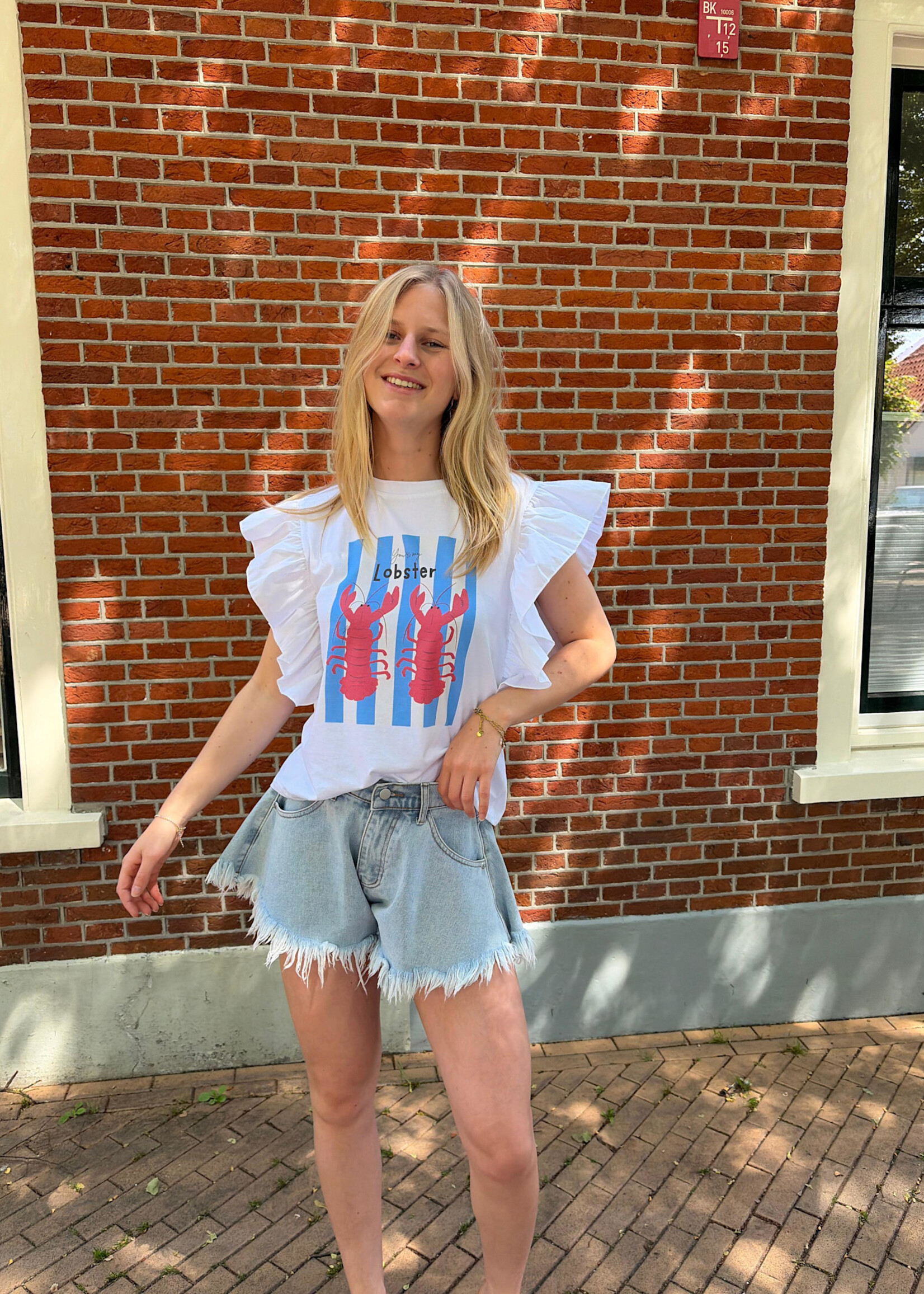 Flo Boutique Ruffle Tee You're my  Lobster