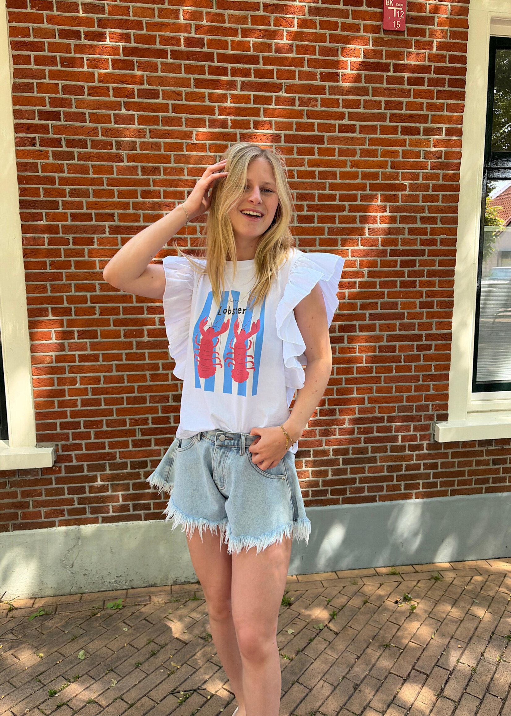 Flo Boutique Ruffle Tee You're my  Lobster