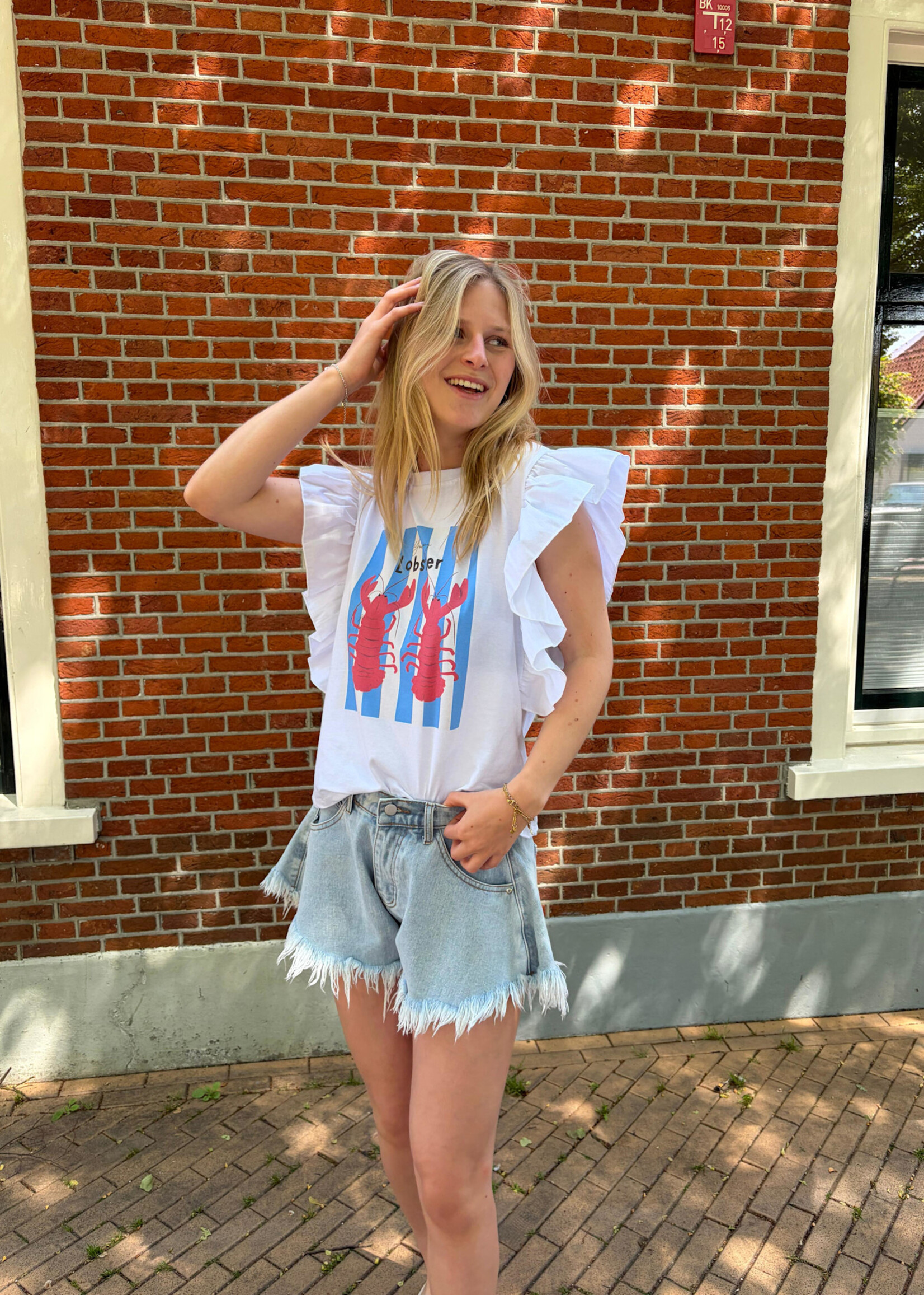 Flo Boutique Ruffle Tee You're my  Lobster