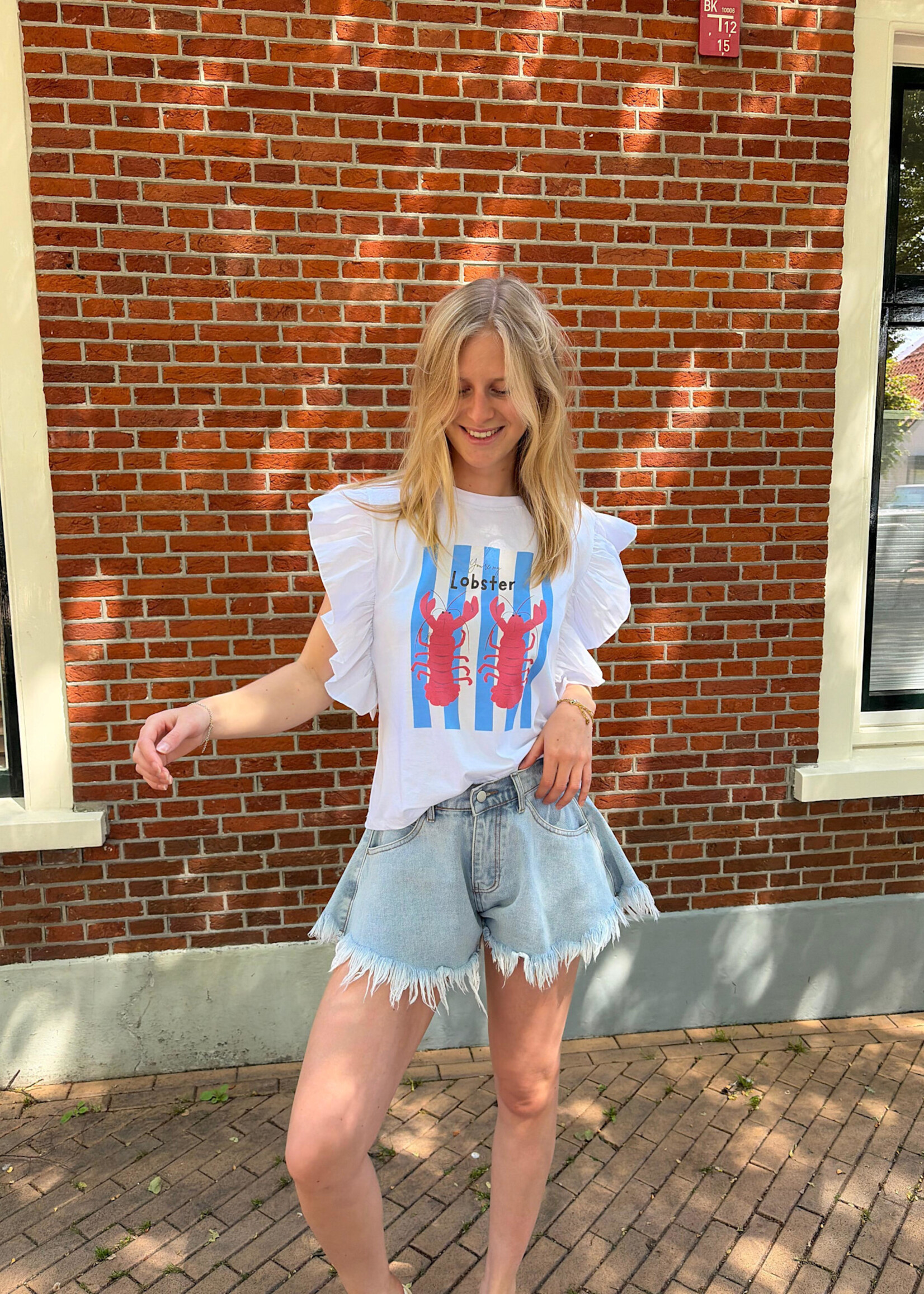 Flo Boutique Ruffle Tee You're my  Lobster