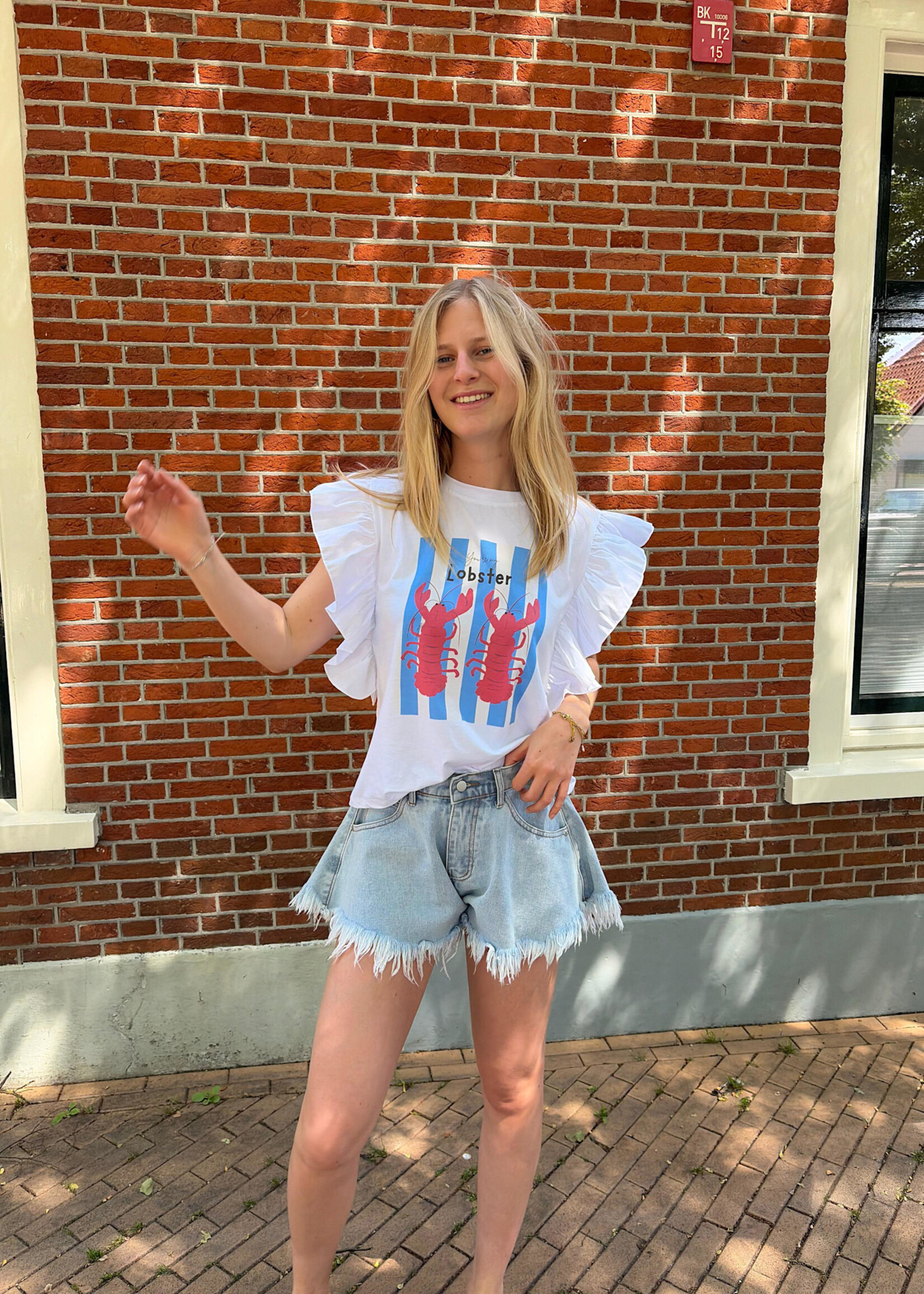 Flo Boutique Ruffle Tee You're my  Lobster