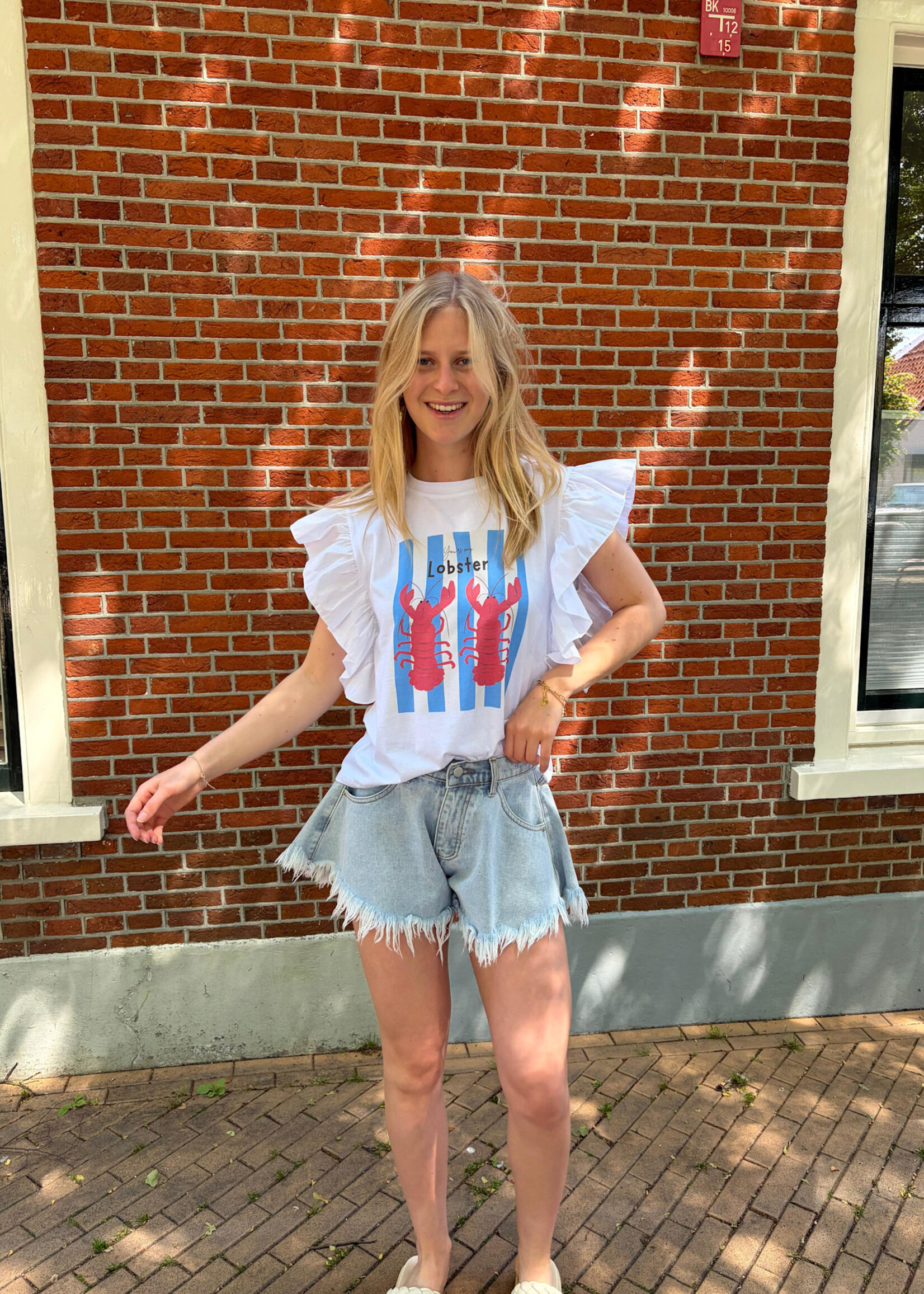 Flo Boutique Ruffle Tee You're my  Lobster