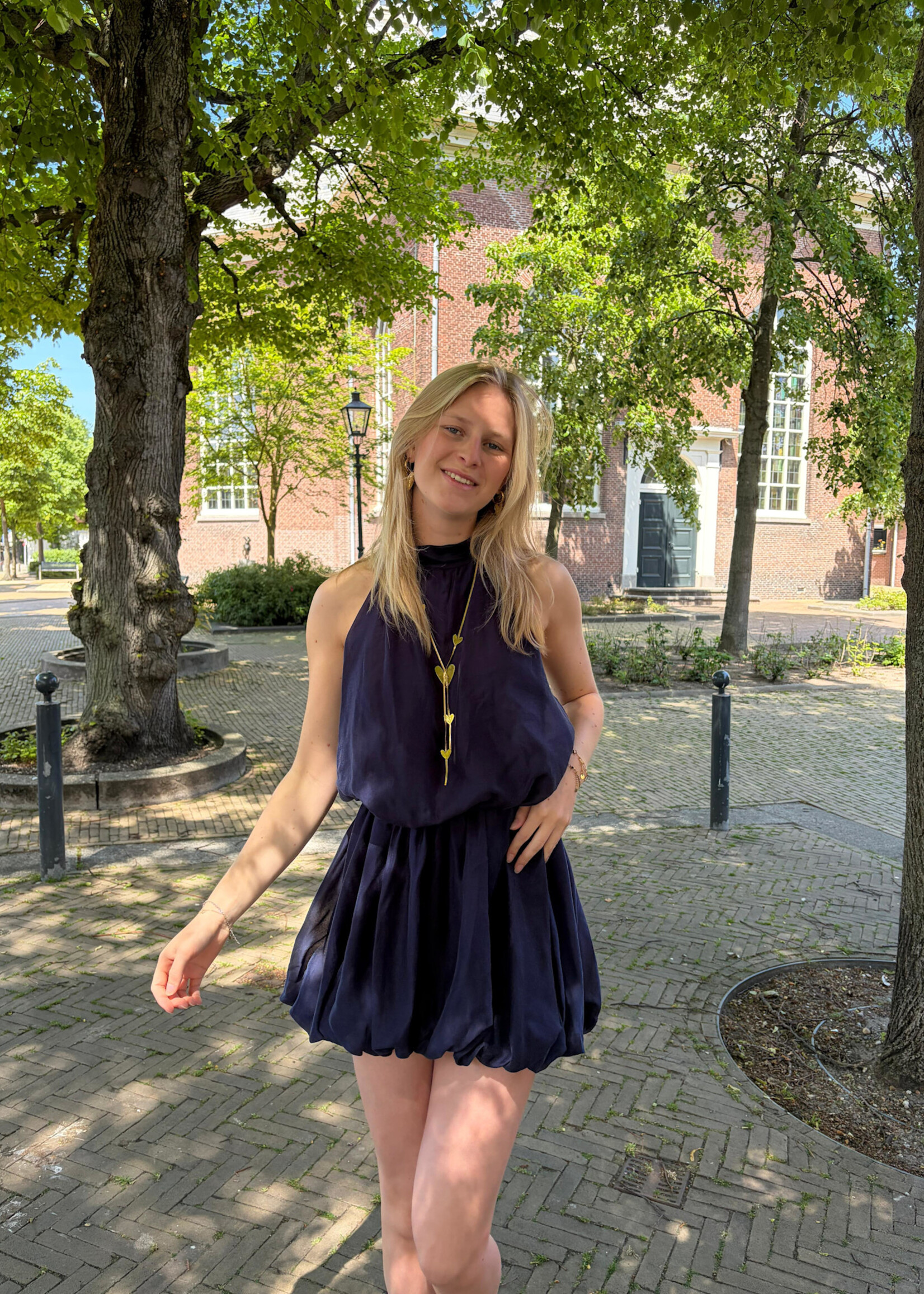 Flo Boutique Jurkje Livy Navy