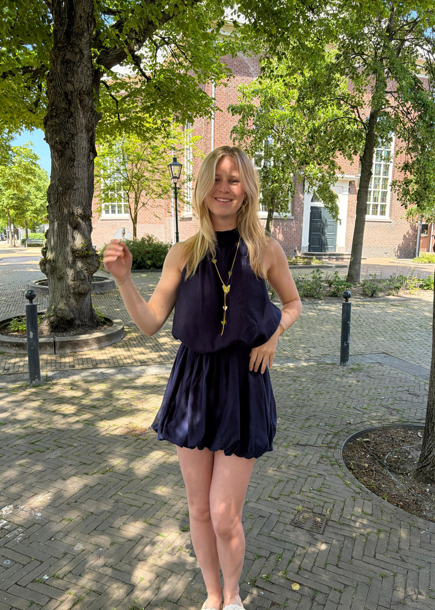 Flo Boutique Jurkje Livy Navy