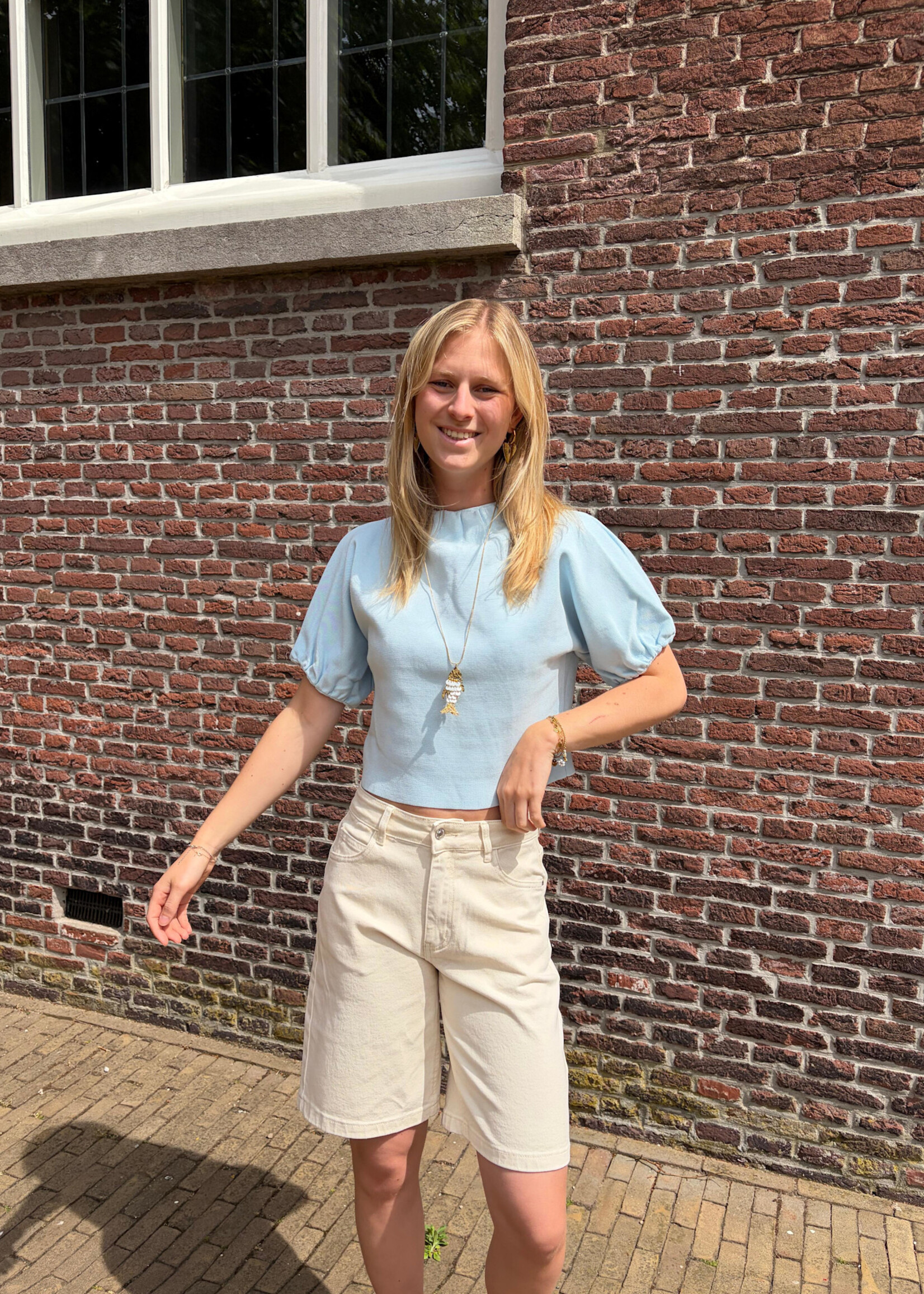 Flo Boutique Top Puck Blue