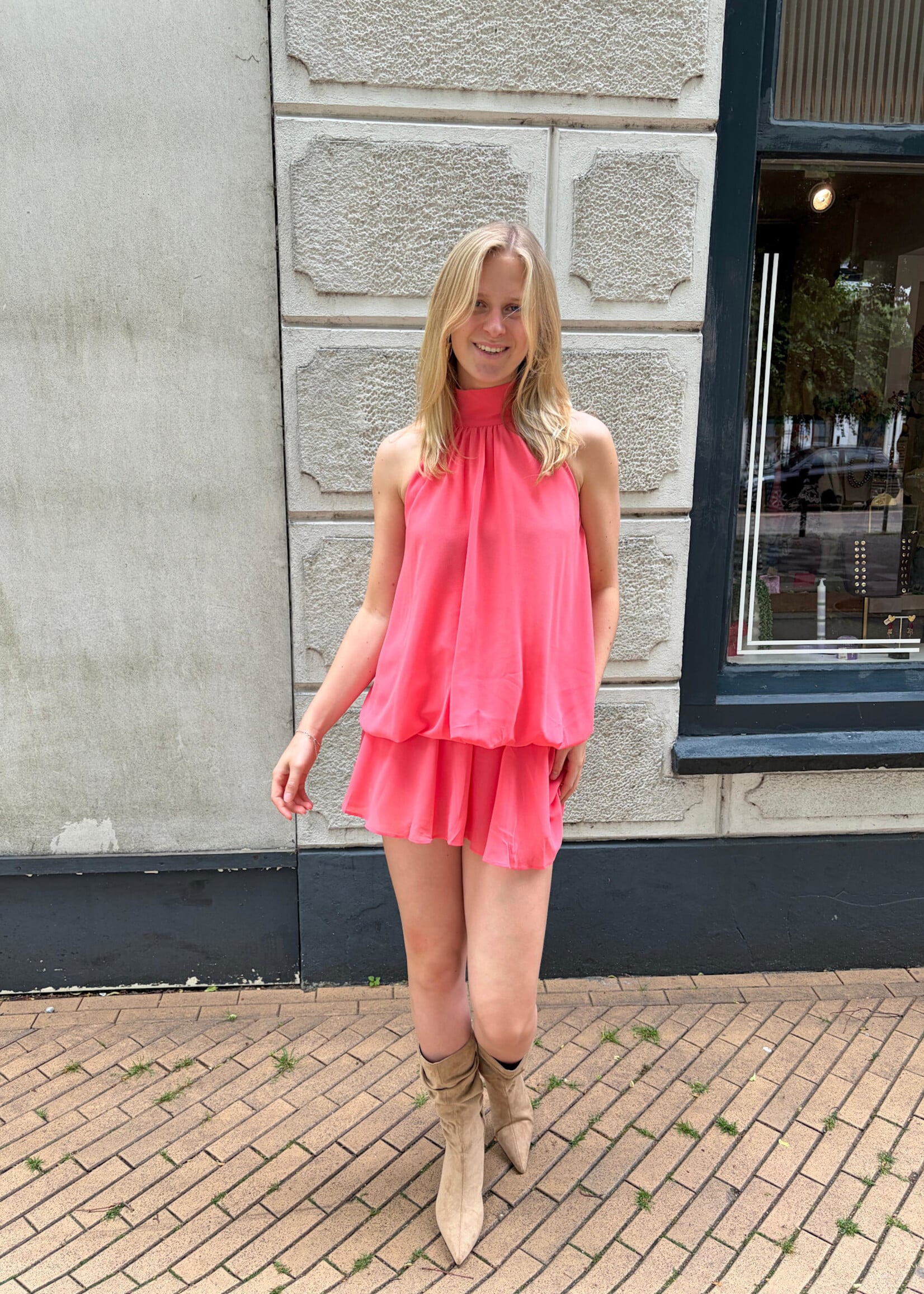 Flo Boutique Jurkje Emily Coral