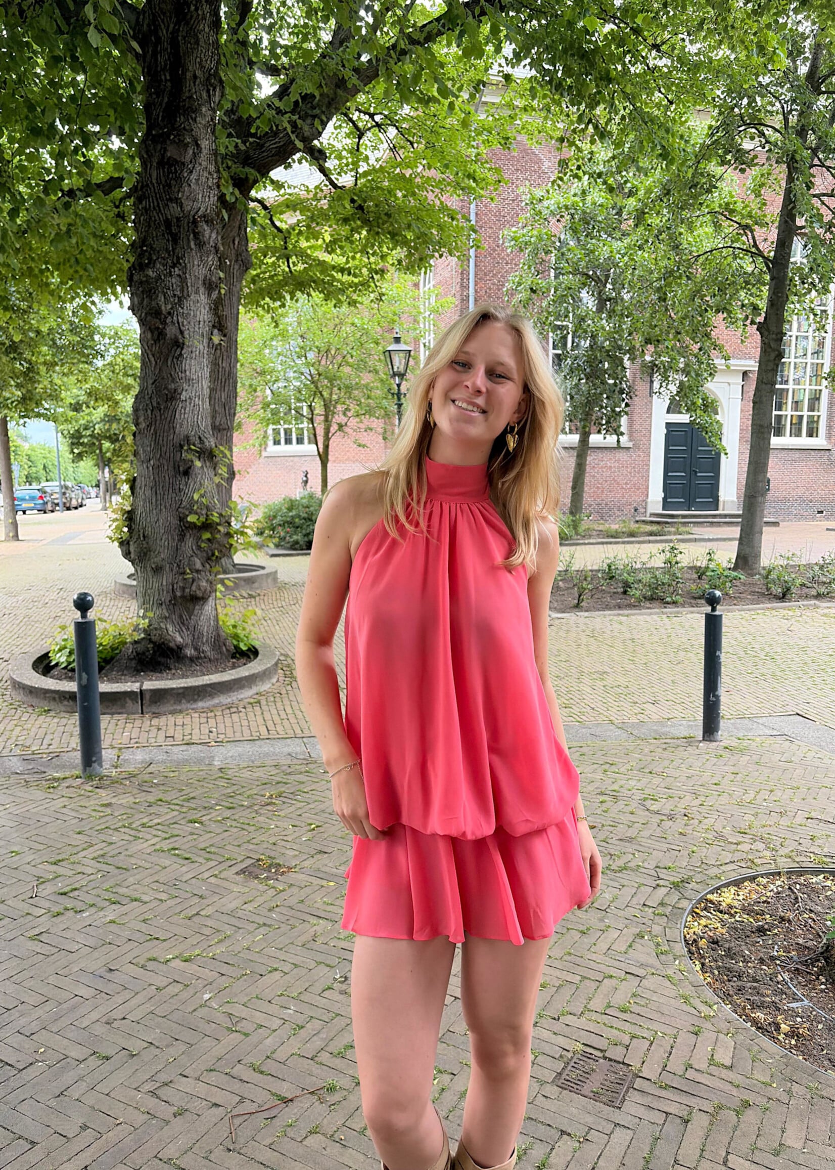 Flo Boutique Jurkje Emily Coral