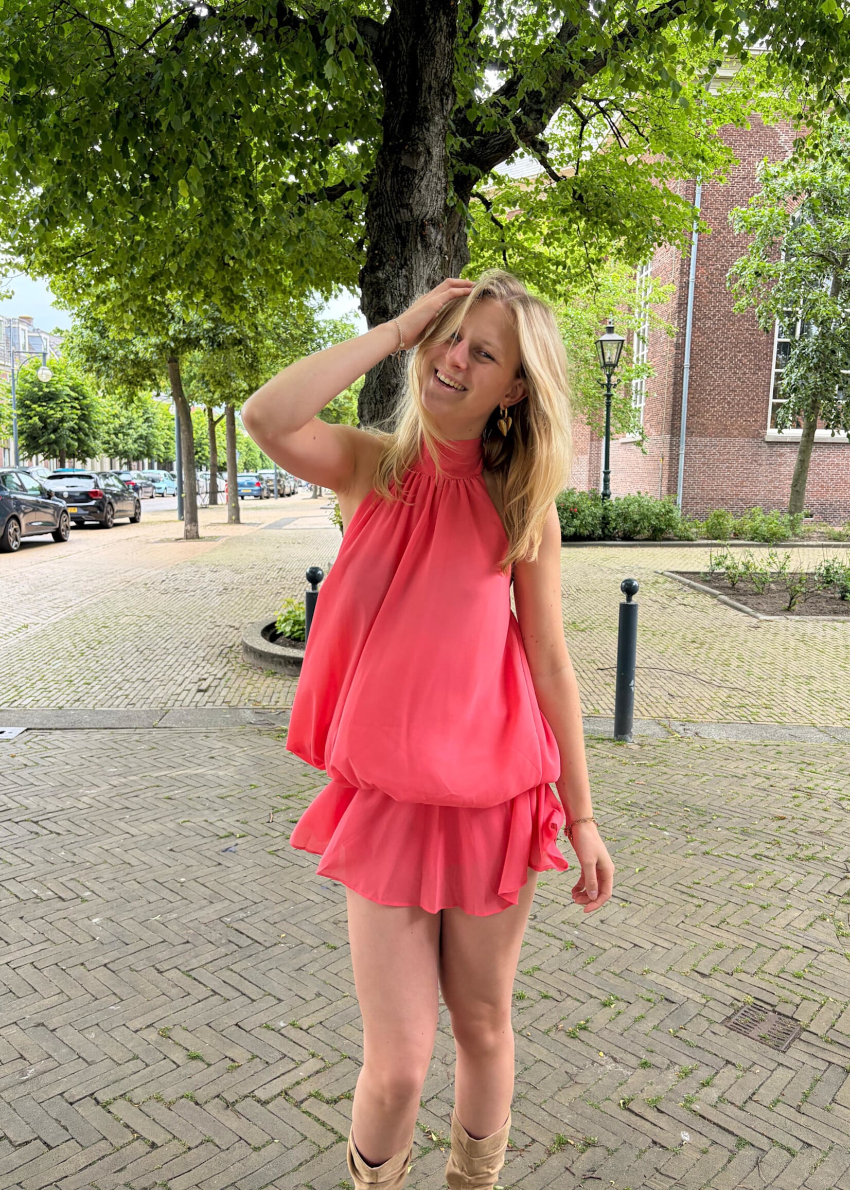 Flo Boutique Jurkje Emily Coral