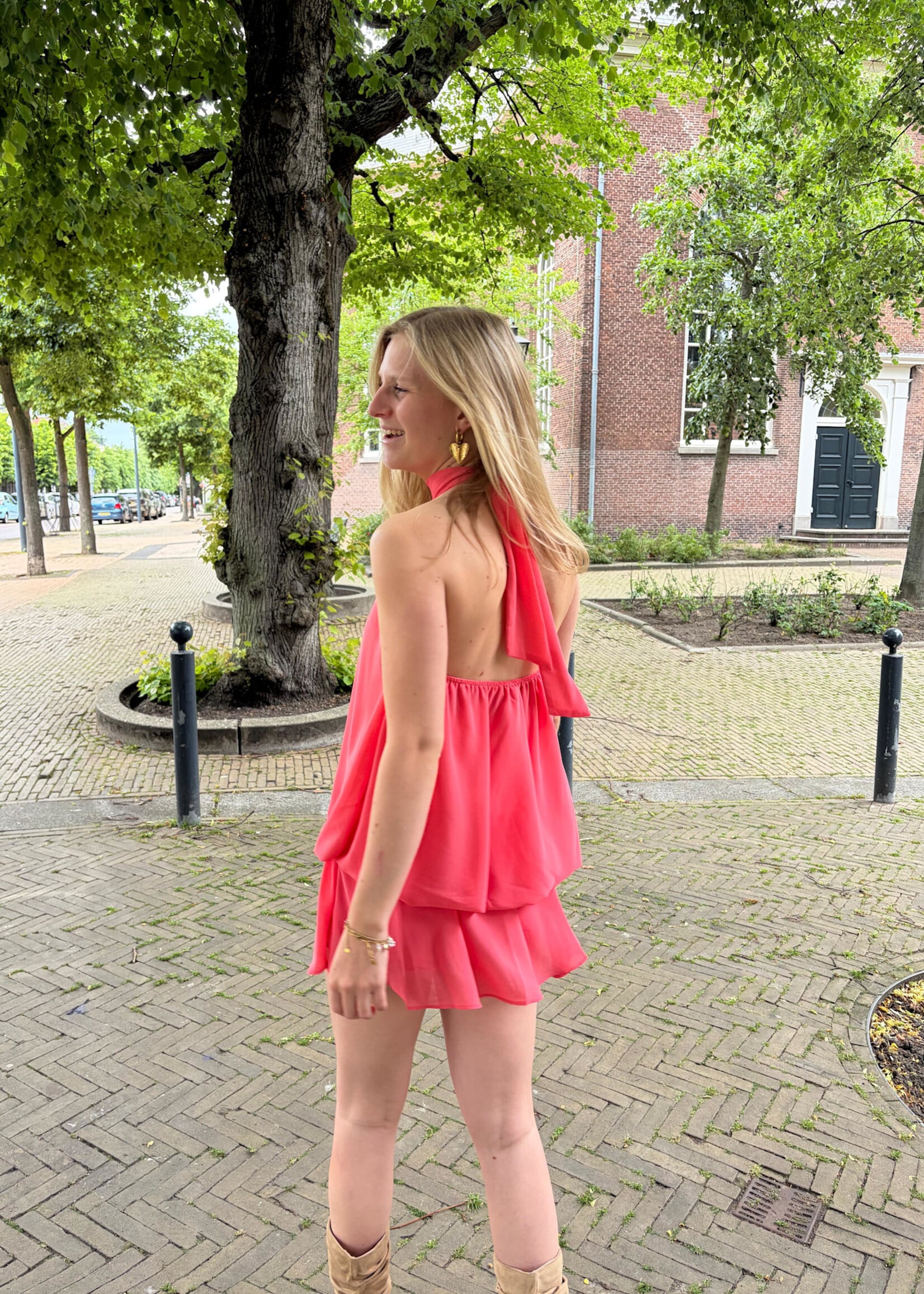 Flo Boutique Jurkje Emily Coral