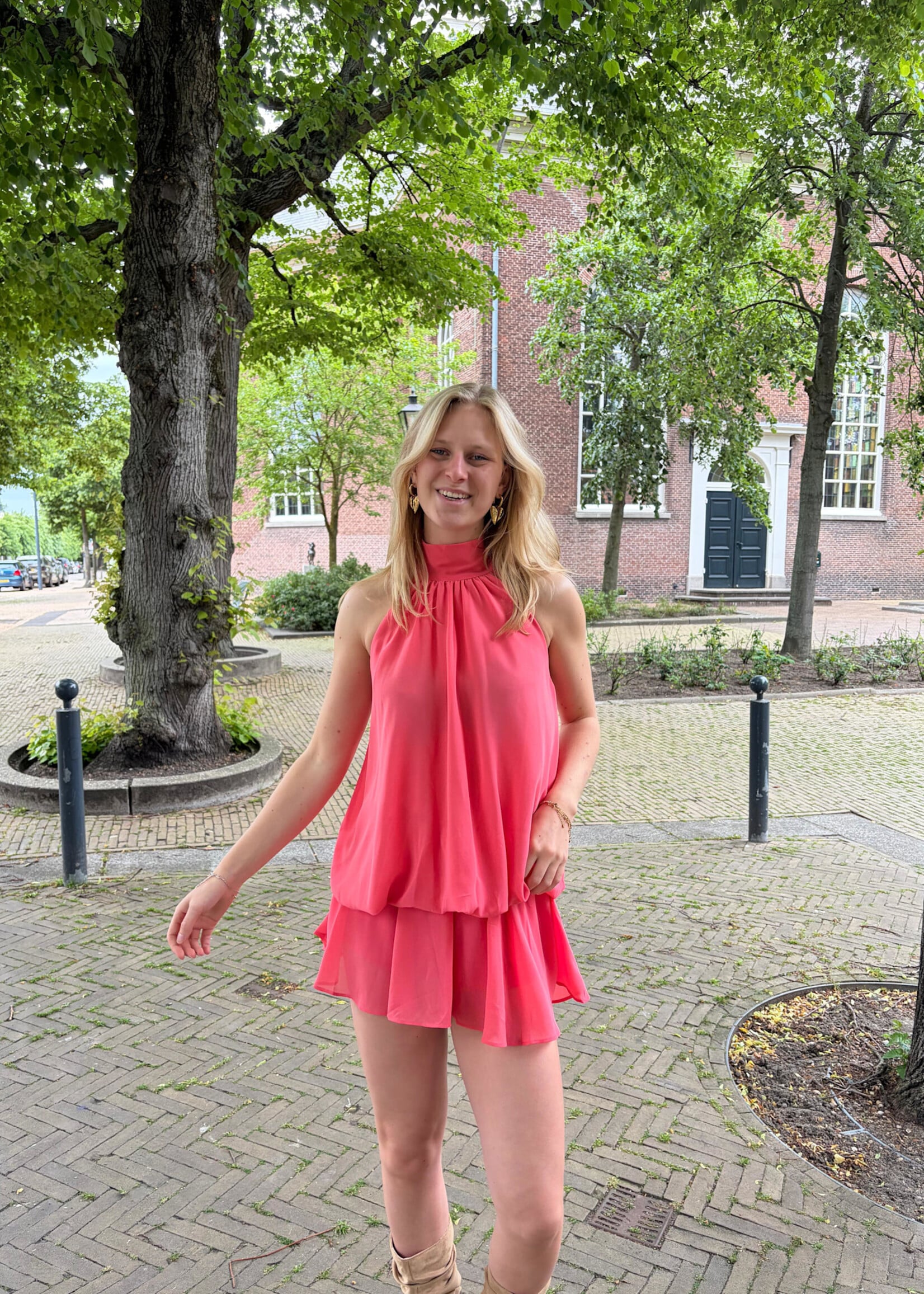Flo Boutique Jurkje Emily Coral