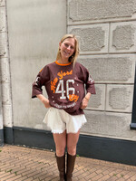 Flo Boutique Baseball Tee New York Brown