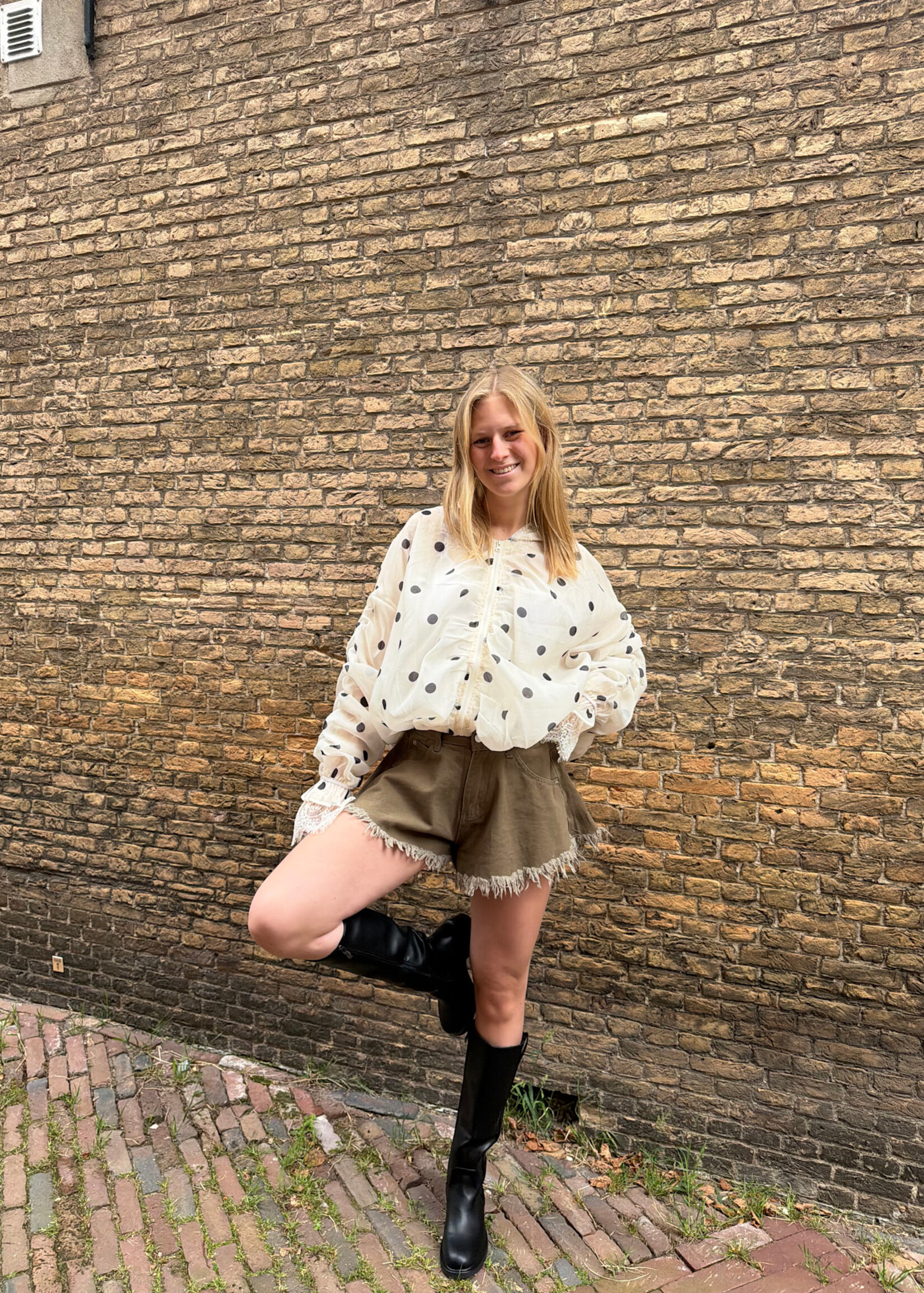 Flo Boutique Denim Short Stevie Army