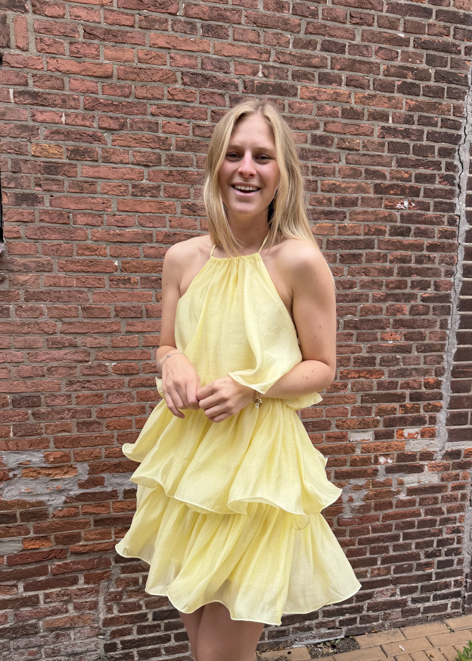 Flo Boutique Jurk Livia Yellow