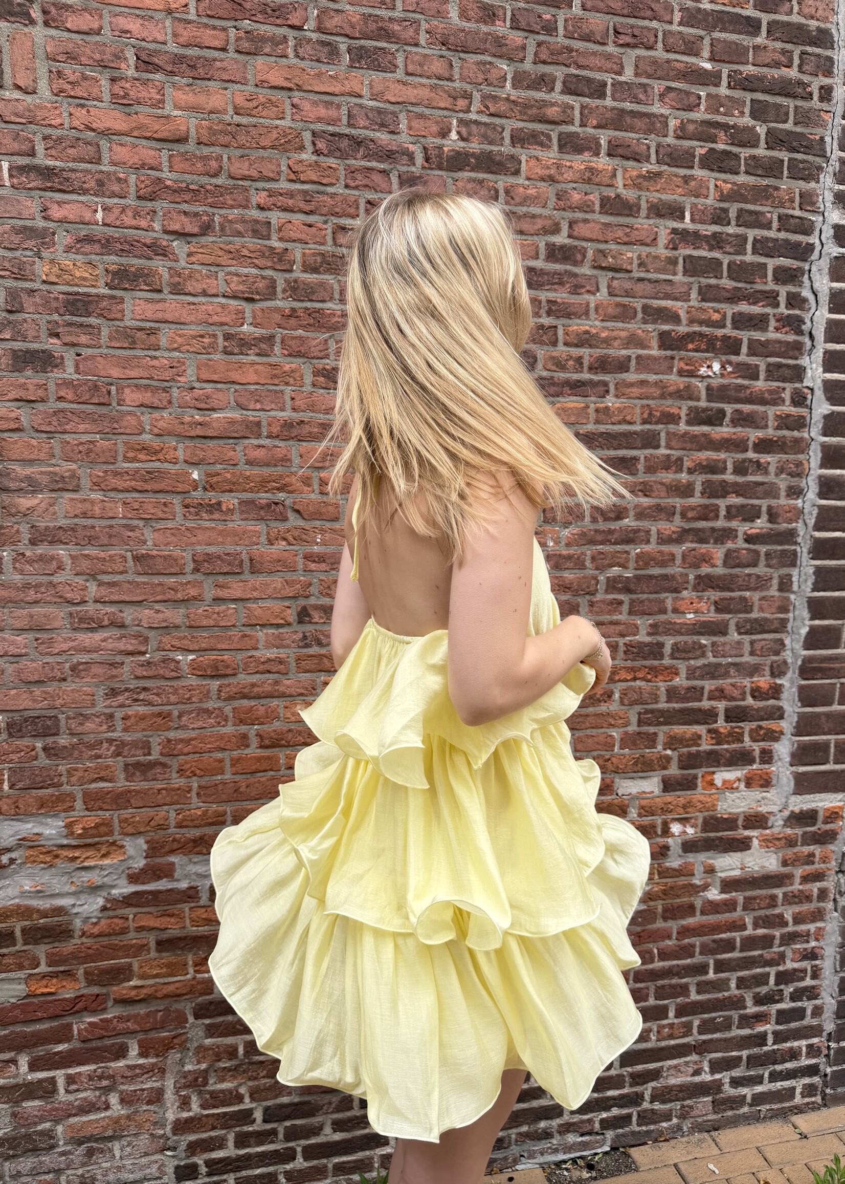 Flo Boutique Jurk Livia Yellow