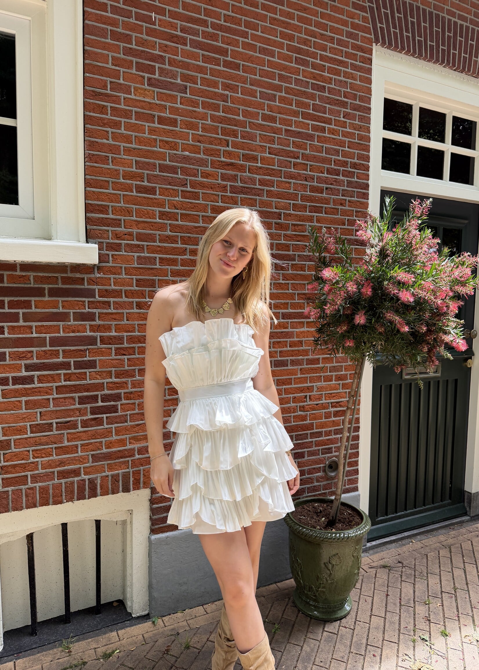 Flo Boutique Jurkje Kelly White