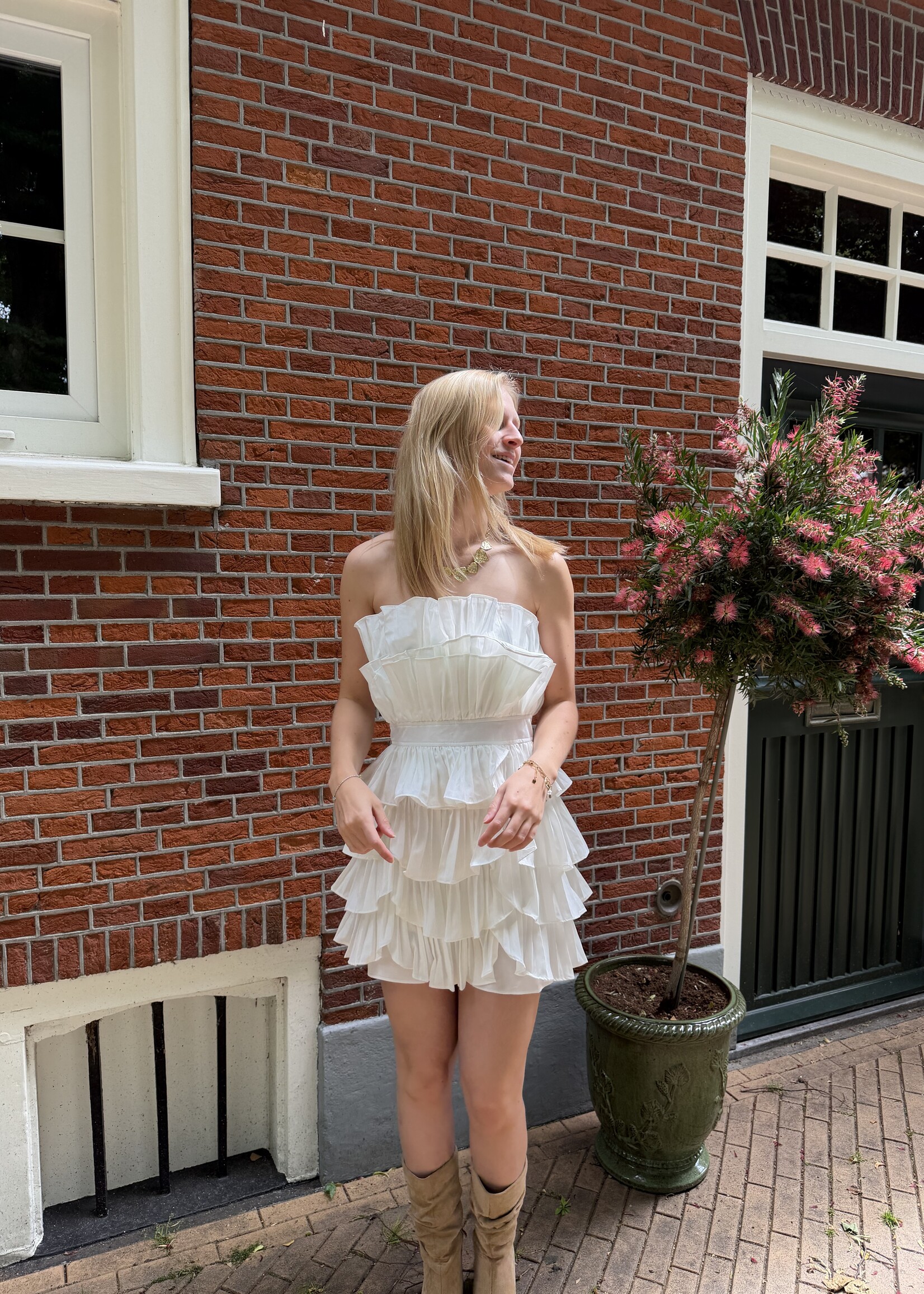 Flo Boutique Jurkje Kelly White