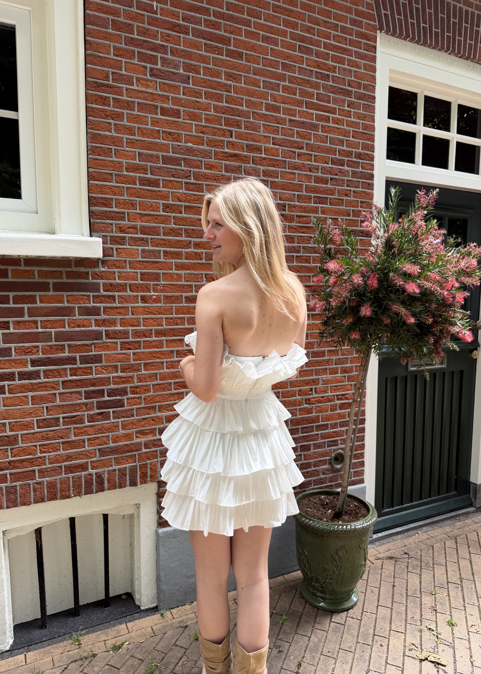 Flo Boutique Jurkje Kelly White