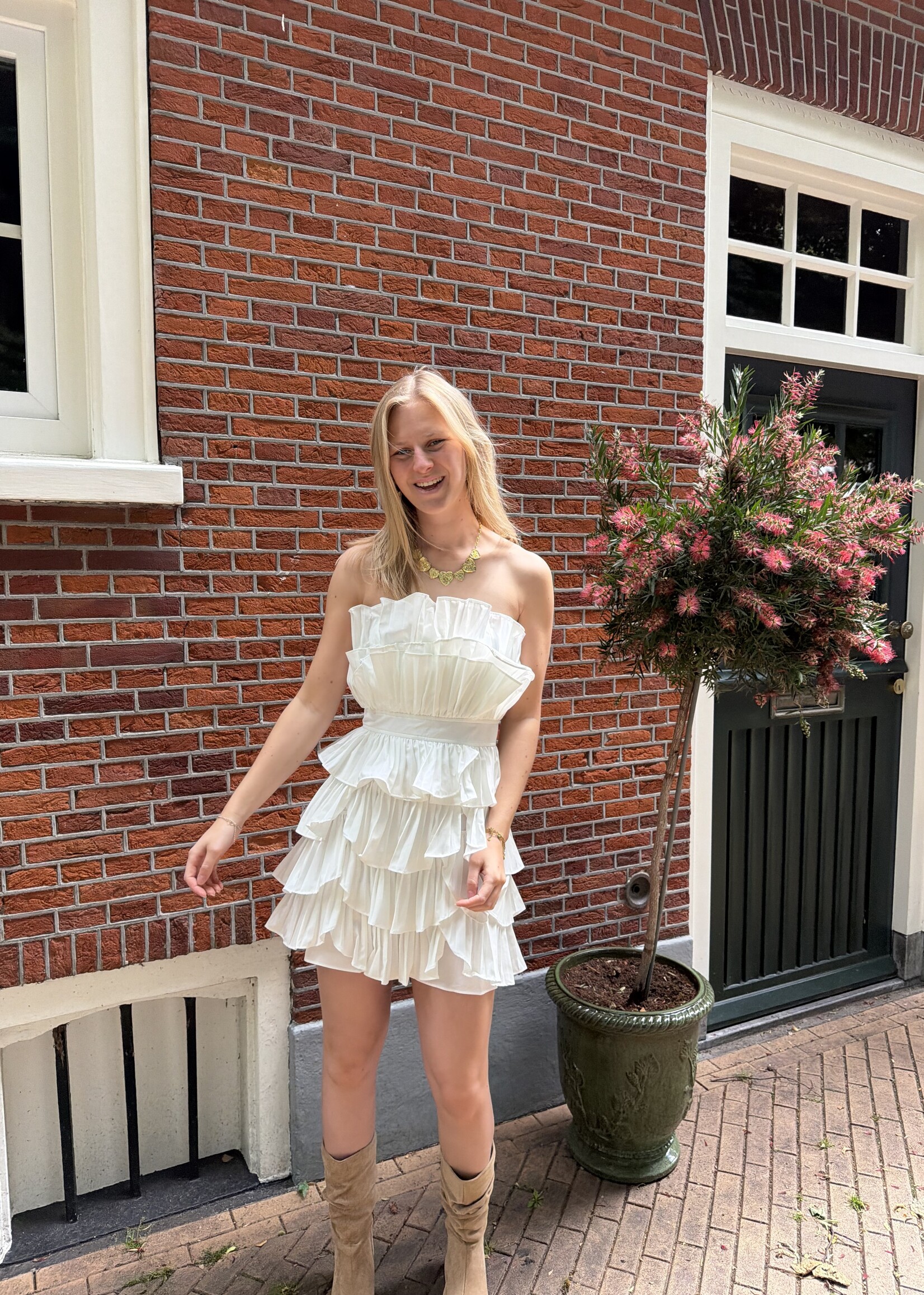 Flo Boutique Jurkje Kelly White