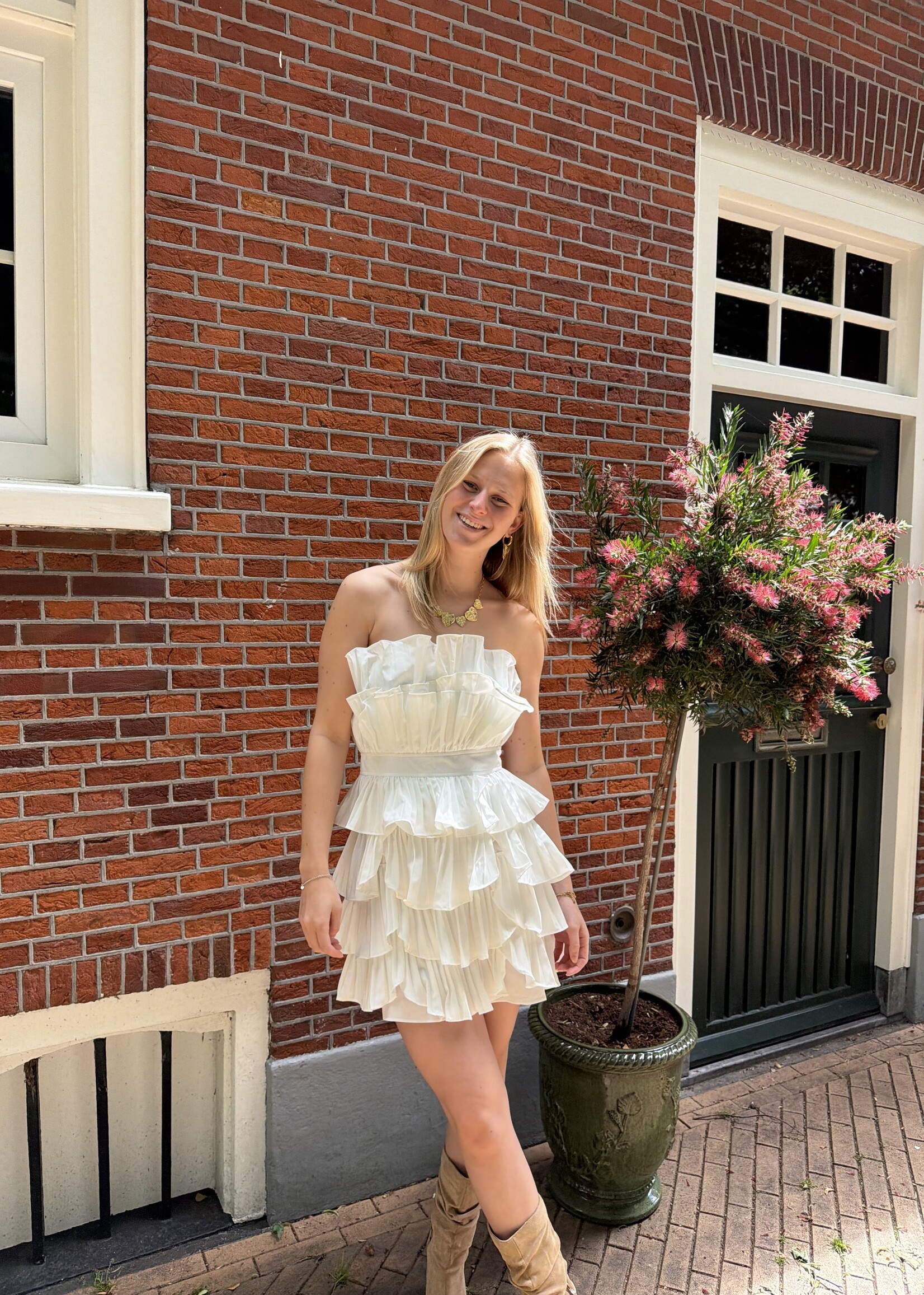Flo Boutique Jurkje Kelly White