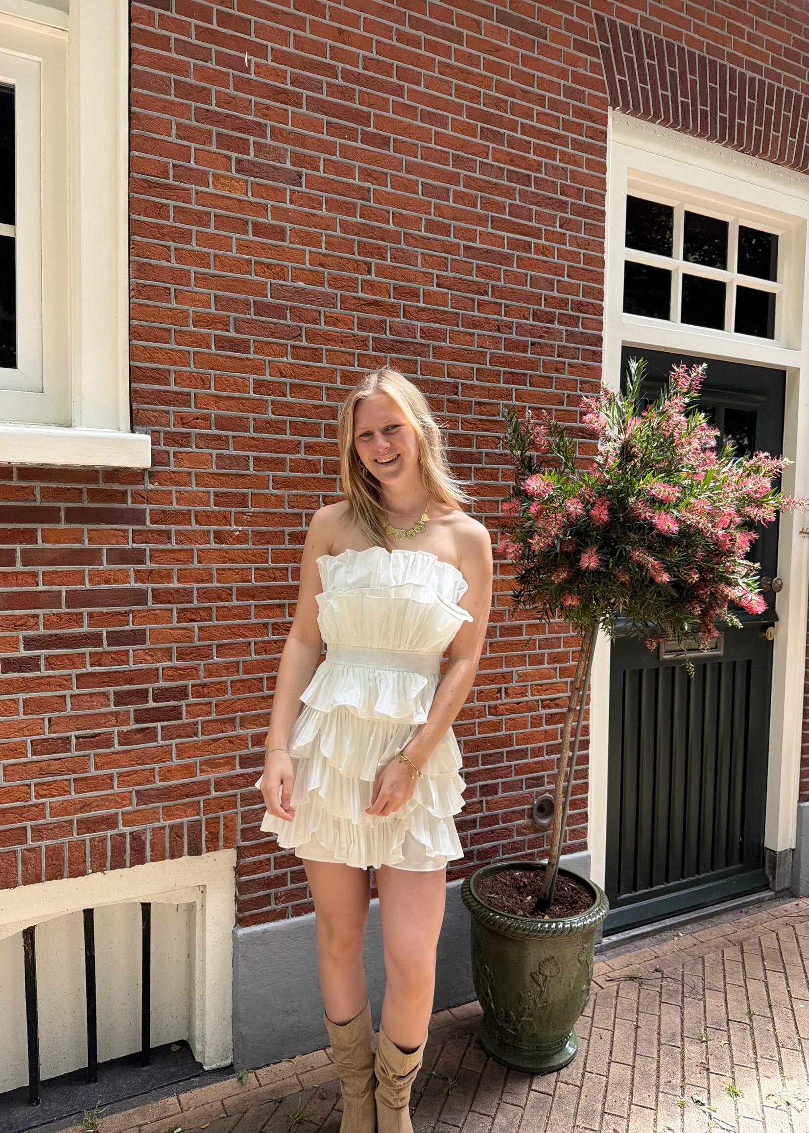 Flo Boutique Jurkje Kelly White