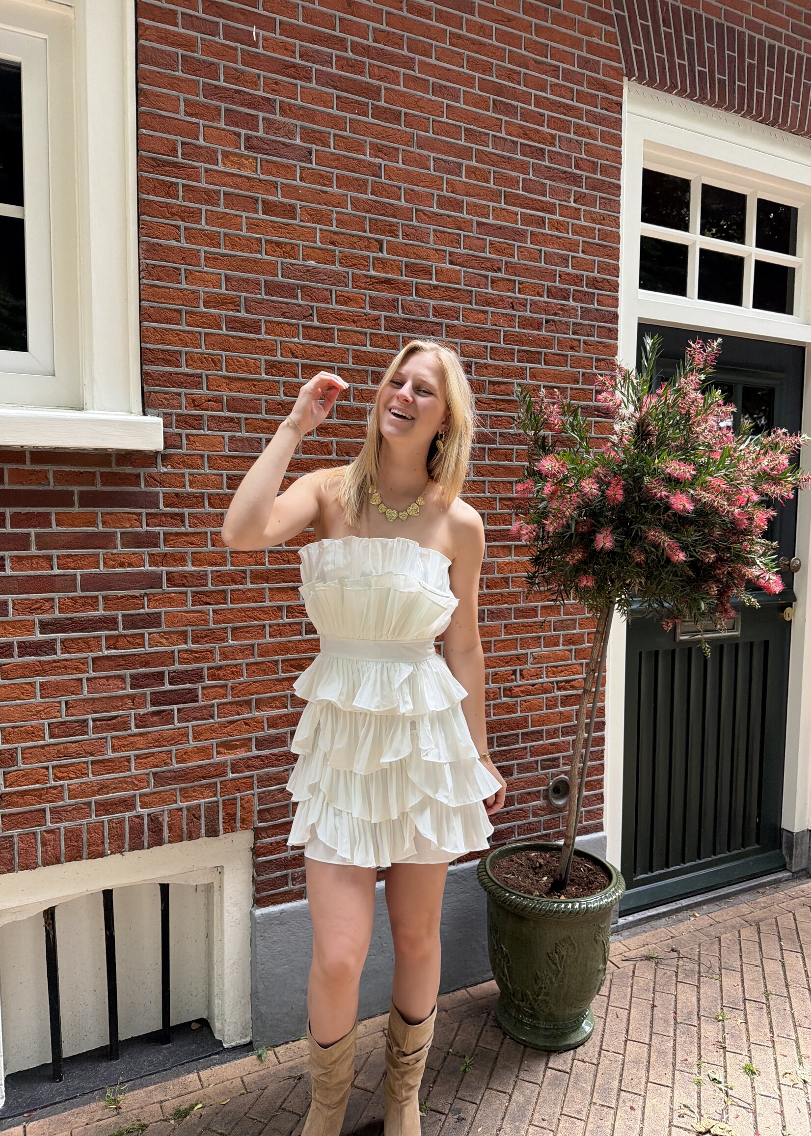 Flo Boutique Jurkje Kelly White
