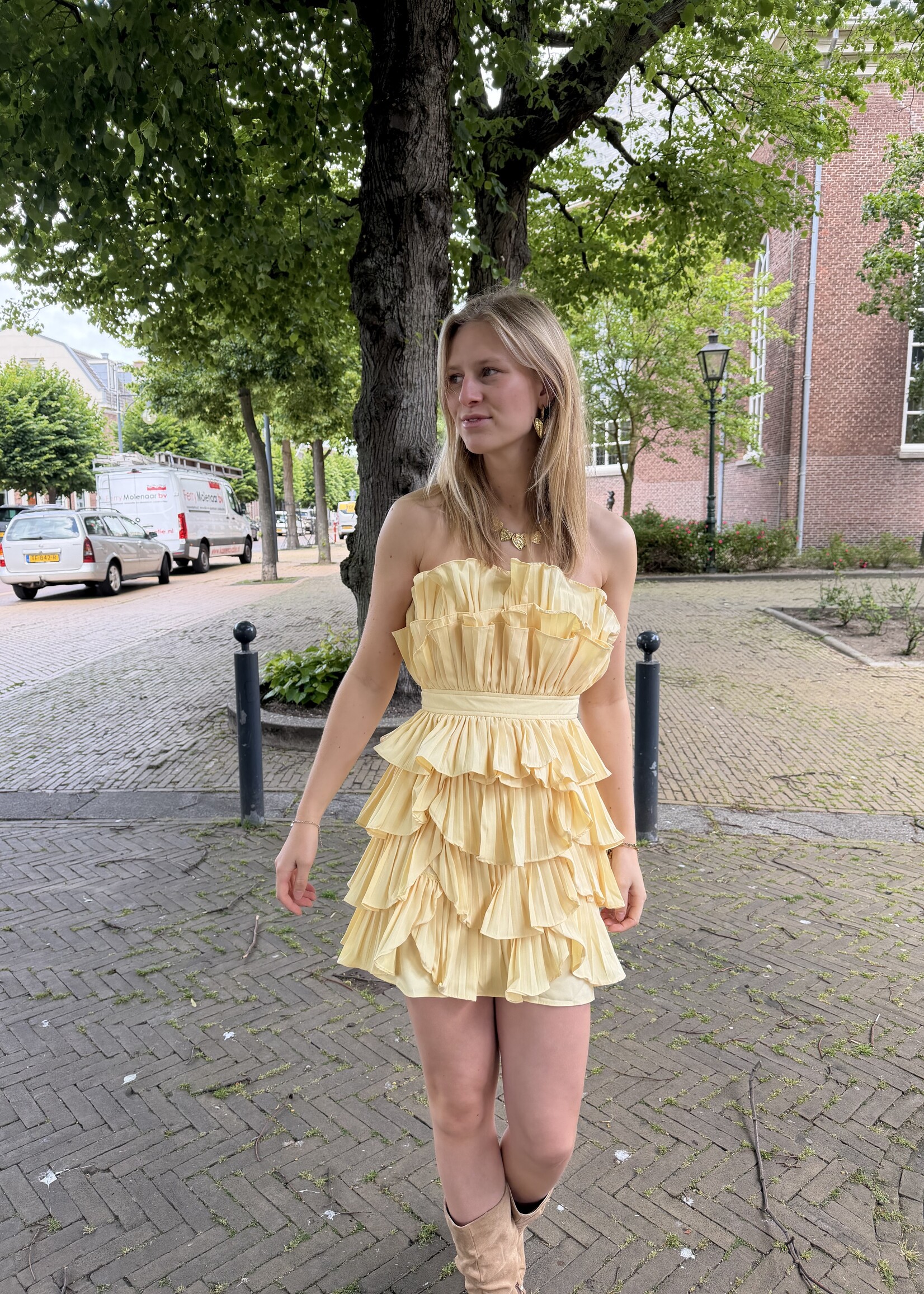 Flo Boutique Jurkje Kelly Yellow