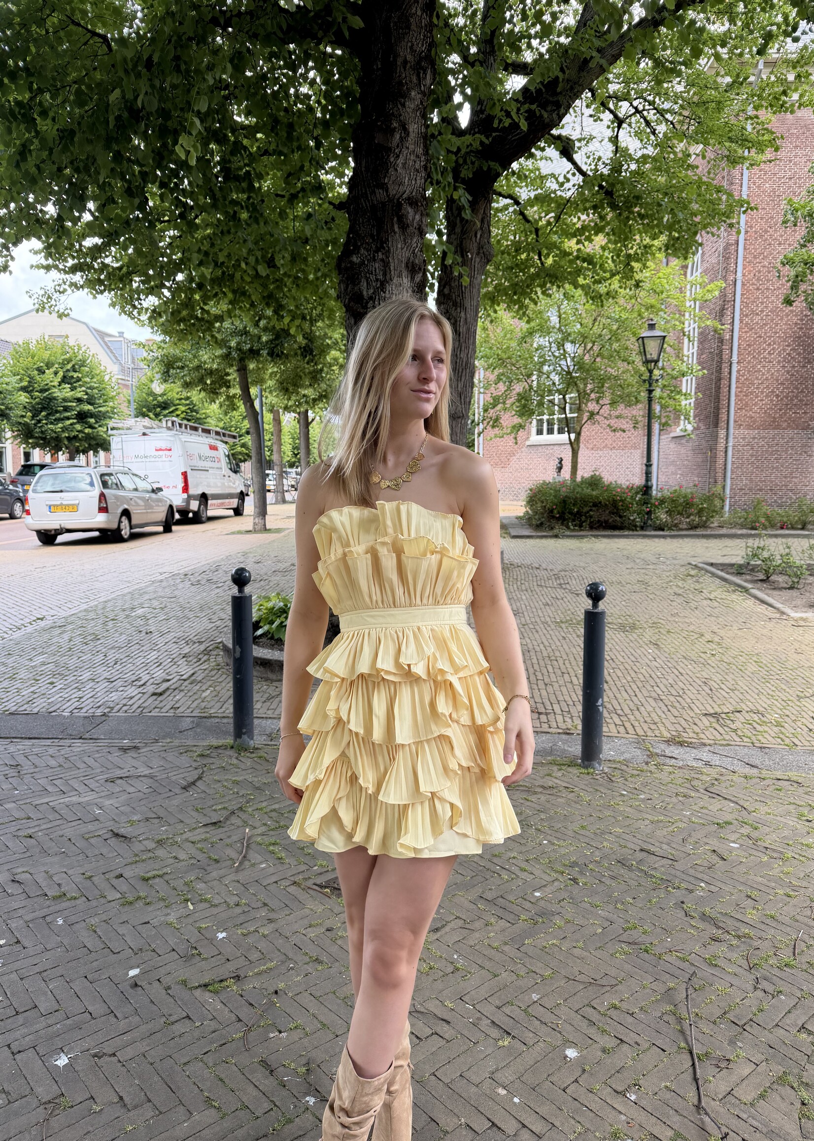 Flo Boutique Jurkje Kelly Yellow