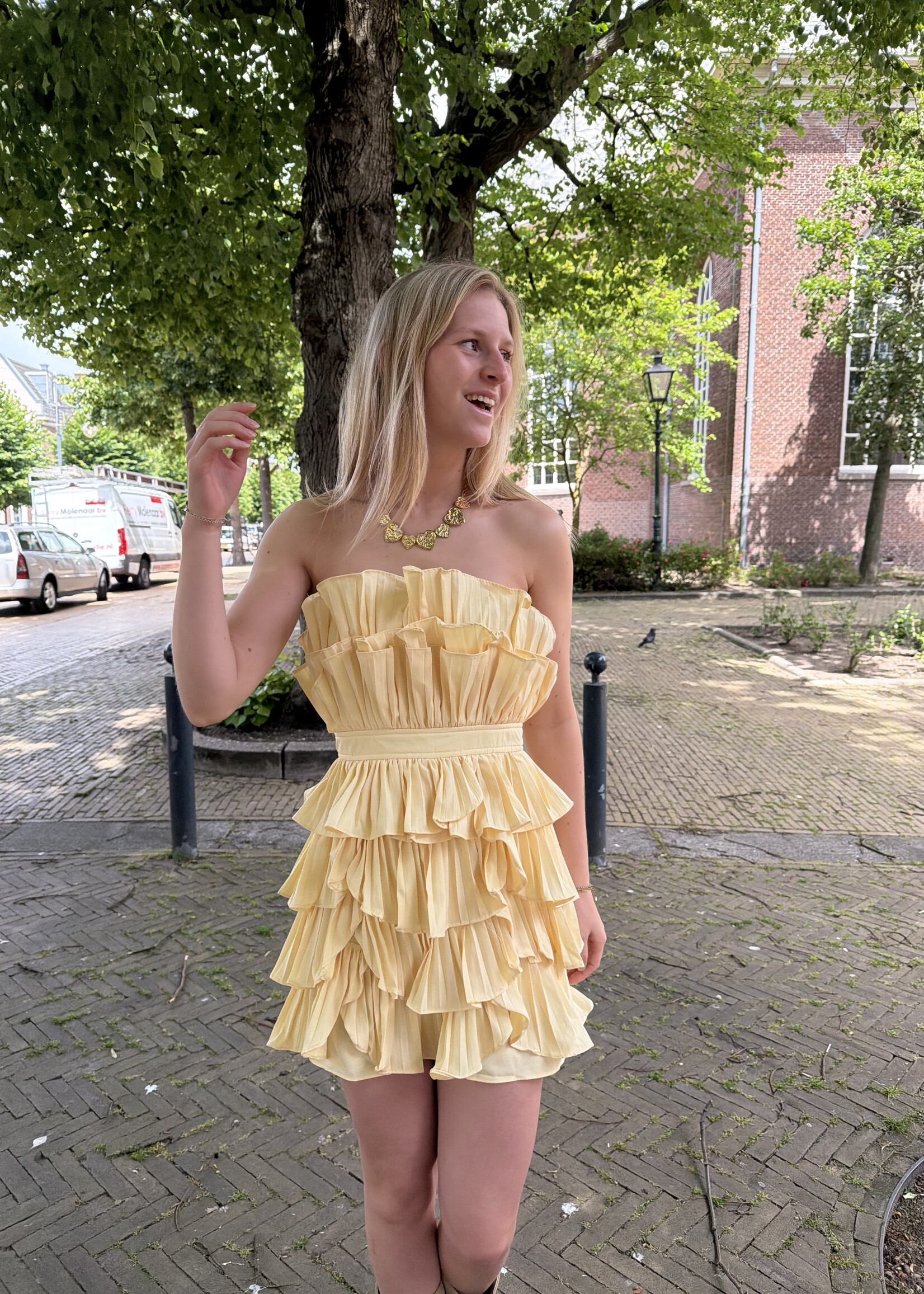 Flo Boutique Jurkje Kelly Yellow