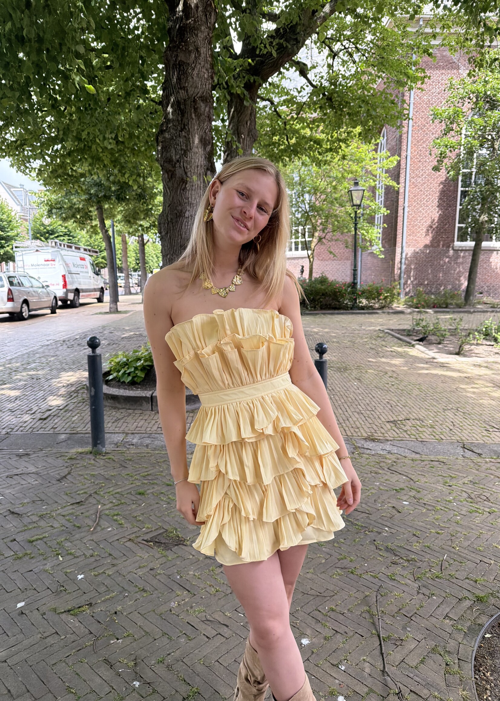 Flo Boutique Jurkje Kelly Yellow